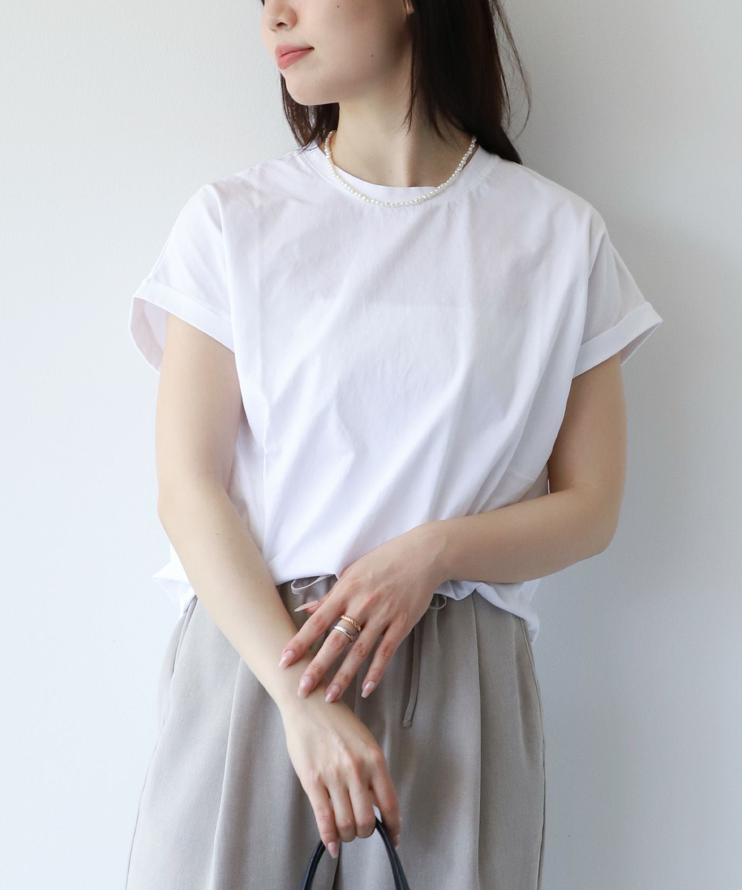 新色追加］ヘムラウンド T-shirt-Basic color/M00E014CU | MICA&DEAL