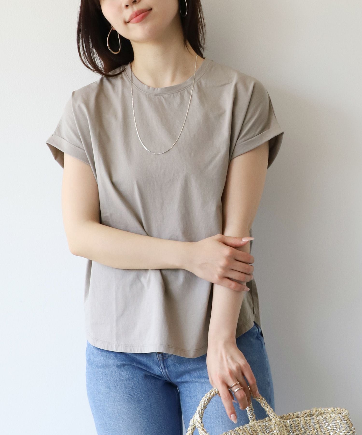 ヘムラウンド T-shirt-Basic color/M00E014CU | MICA&DEAL ONLINE STORE