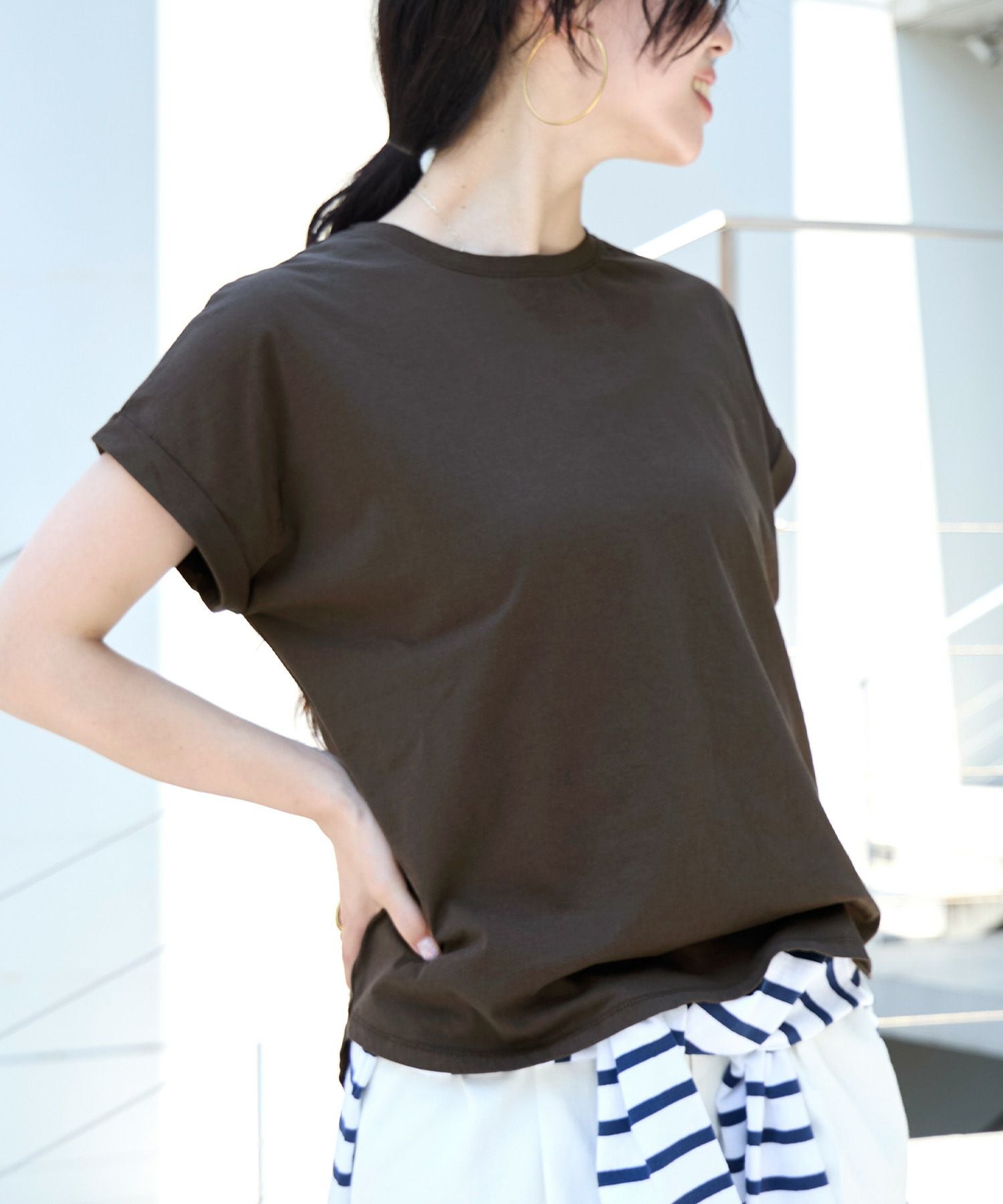 ヘムラウンド T-shirt-Basic color/M00E014CU | MICA&DEAL ONLINE STORE