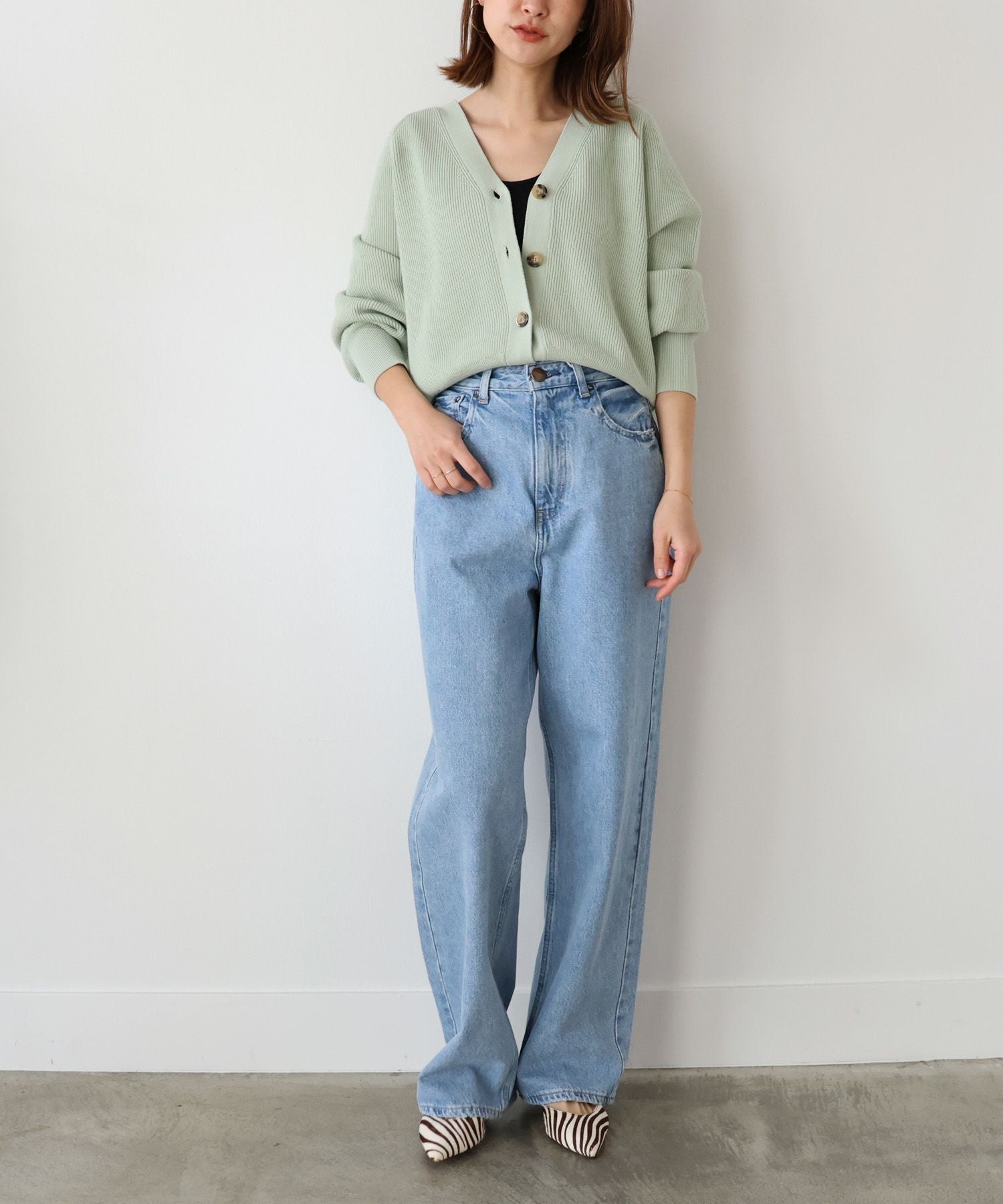 限定値下げ RANDY 完売タグ付き未使用 2wayストリングコアニットトップス RED CARD TOKYO】Dakota-ビッグストレートデニム/0324103002