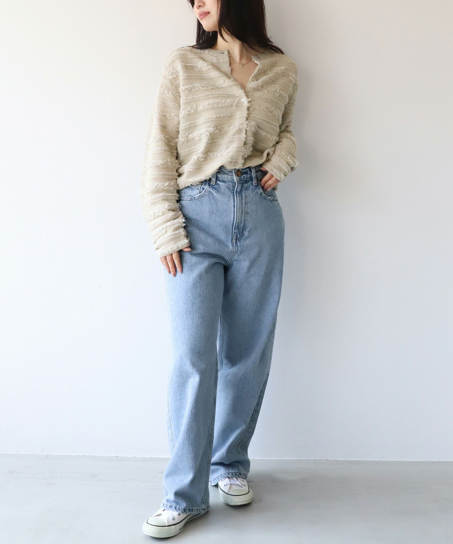 【限定20枚試着用で使用したトップピースを半額でお譲りします】 RED CARD TOKYO】Dakota-ビッグストレートデニム/0324103002