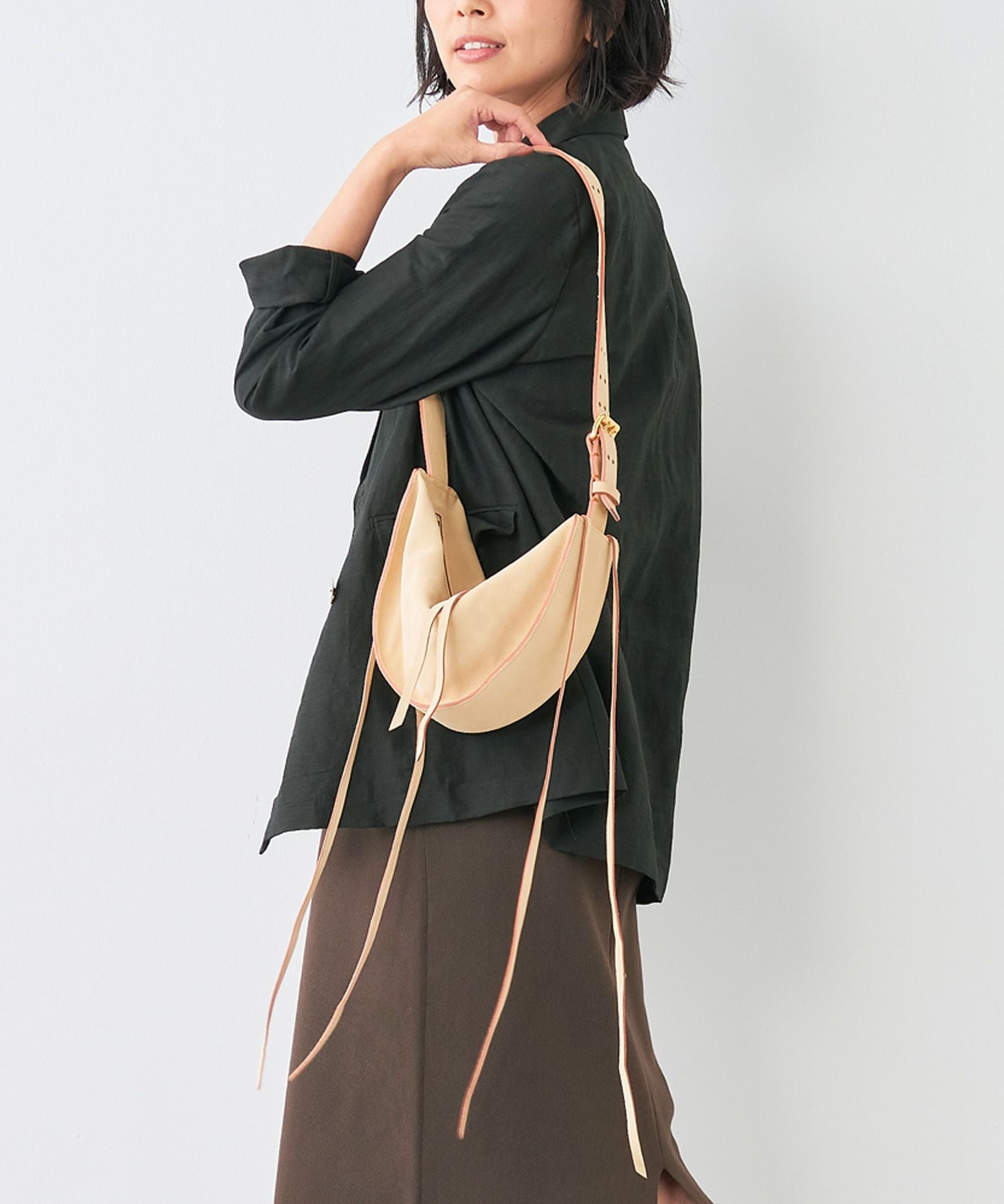 RADICA STUDIO AMACA ショルダーバッグ　ミントグリーン 30%off]【RADICA STUDIO】スエードショルダーバッグ-AMACA MINI SUEDE