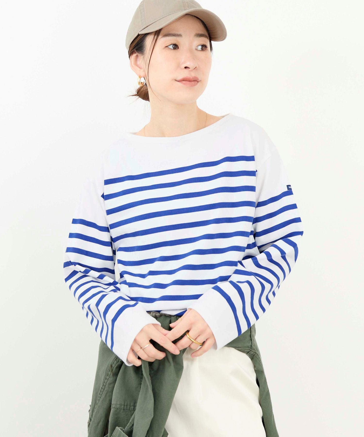SAINT JAMES】ボーダー長袖カットソー-NAVAL/0325109031 | MICA&DEAL