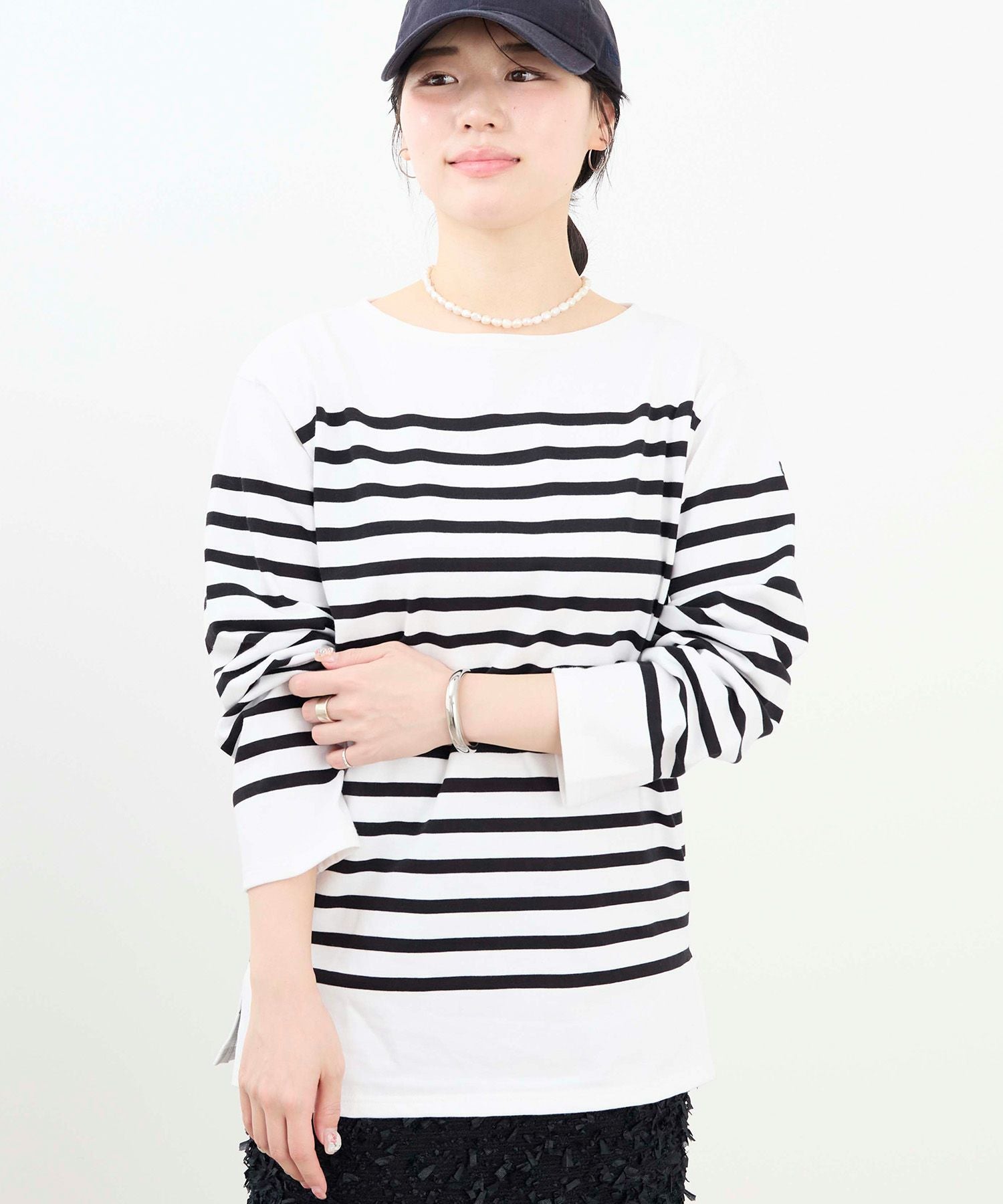 SAINT JAMES】ボーダー長袖カットソー-NAVAL/0325109031 | MICA&DEAL