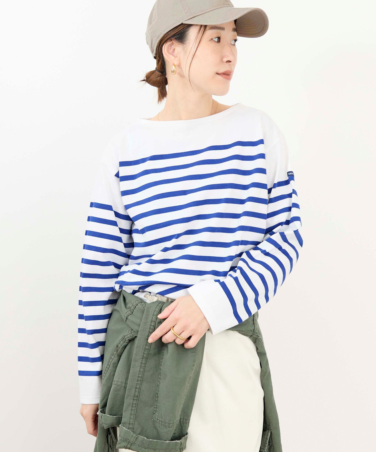 SAINT JAMES】ボーダー長袖カットソー-NAVAL/0325109031 | MICA&DEAL