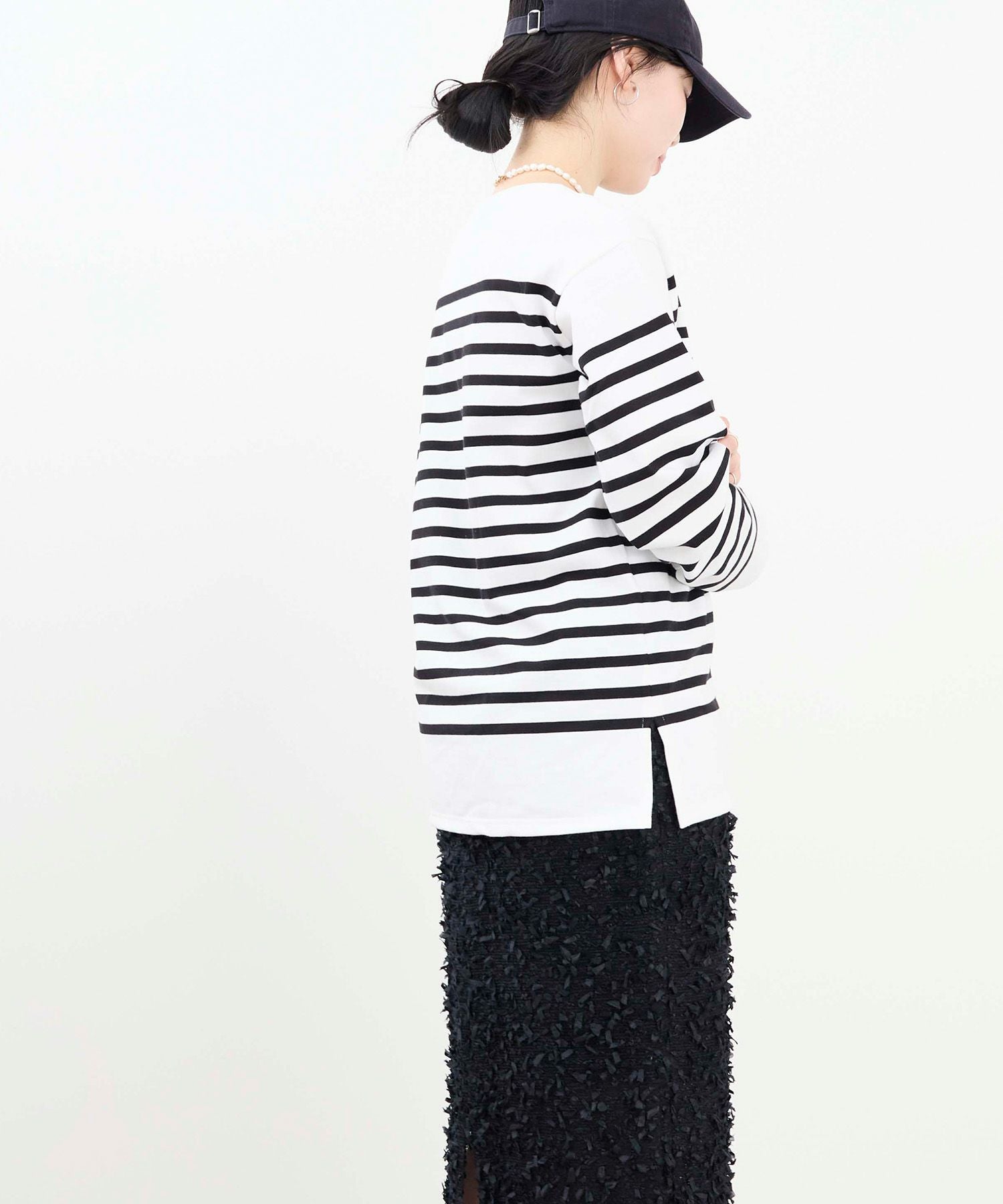 SAINT JAMES】ボーダー長袖カットソー-NAVAL/0325109031 | MICA&DEAL