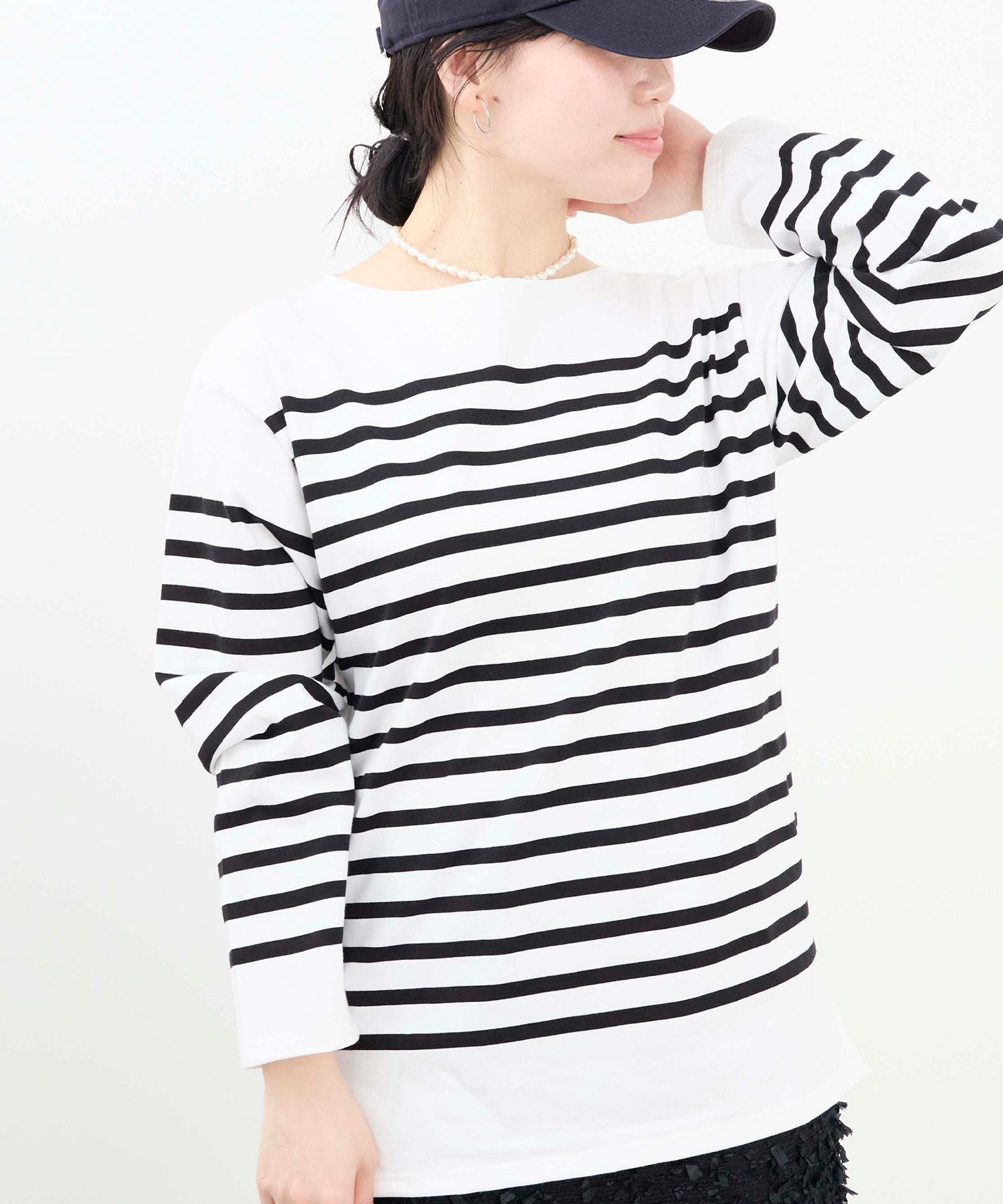 eri__m！   SAINT JAMES NAVAL ボーダーカットソー SAINT JAMES（セント ジェームス）NAVAL ボーダーカットソー（ホワイト