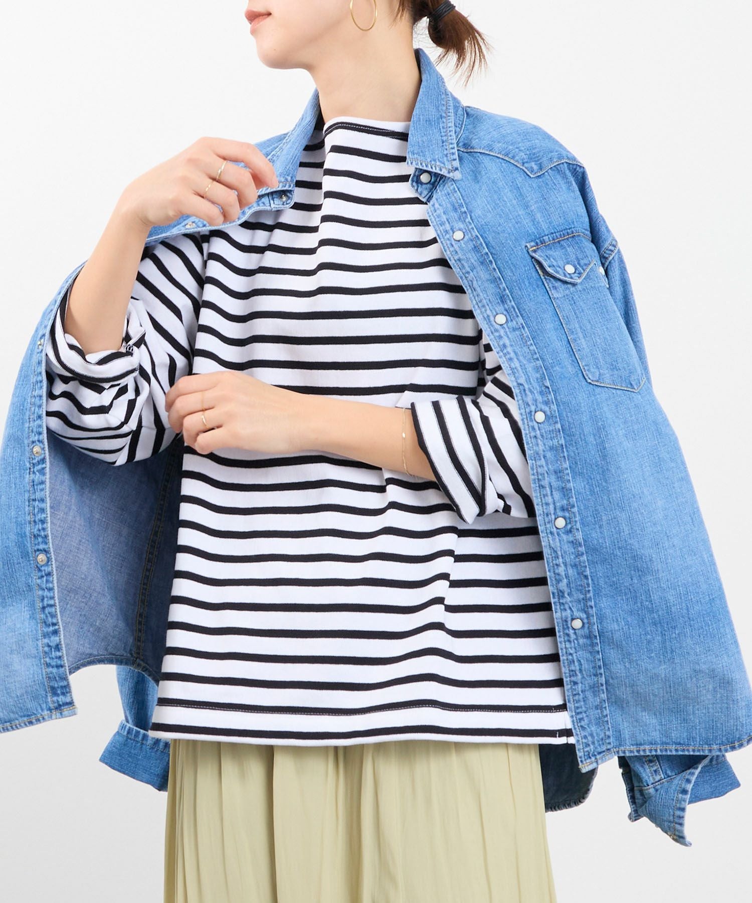 SAINT JAMES】ルーズドロップT-shirt-20JC OUESS LOOSE/0325109005