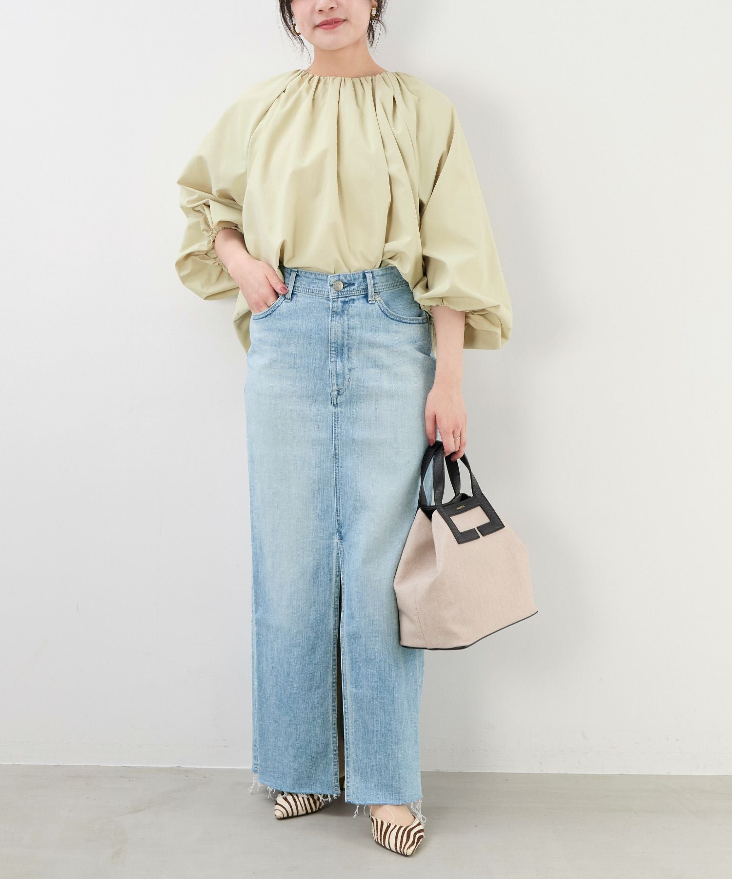 YANUK】スリットロングデニムスカート-CMF/0325102001 | MICA&DEAL
