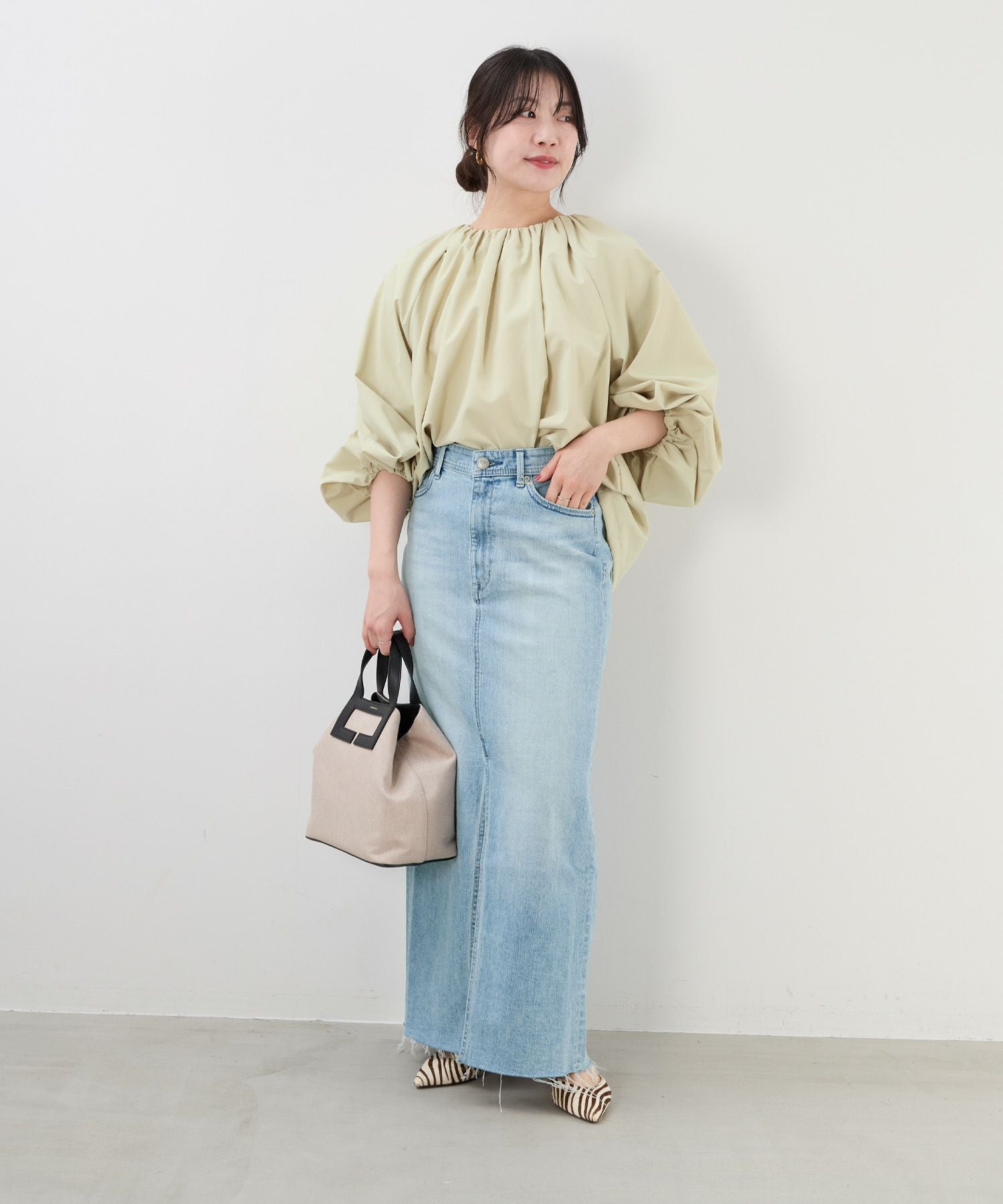 YANUK】スリットロングデニムスカート-CMF/0325102001 | MICA&DEAL