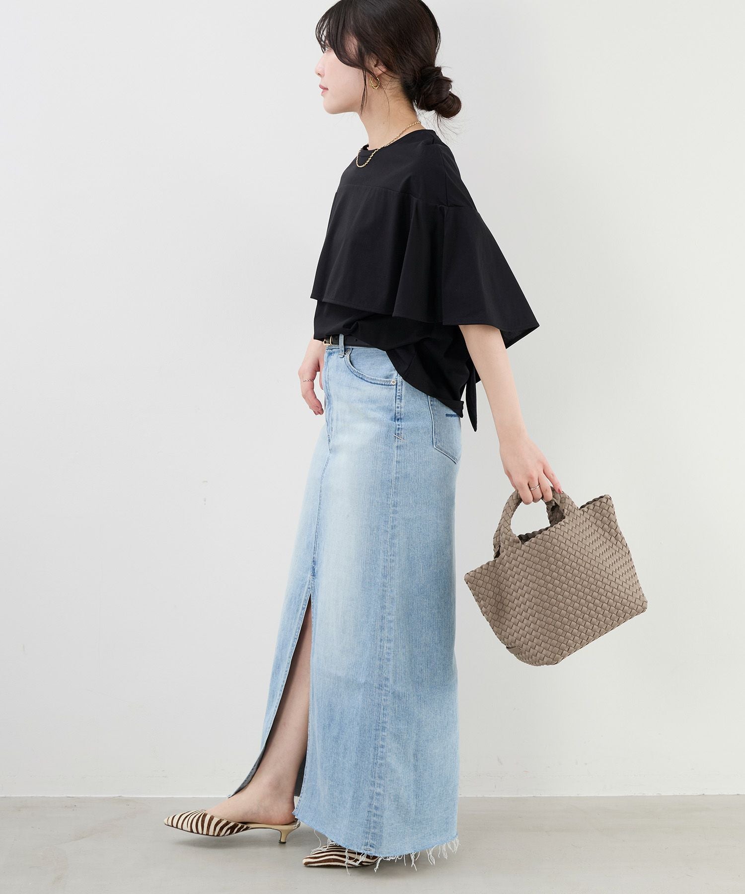 YANUK】スリットロングデニムスカート-CMF/0325102001 | MICA&DEAL