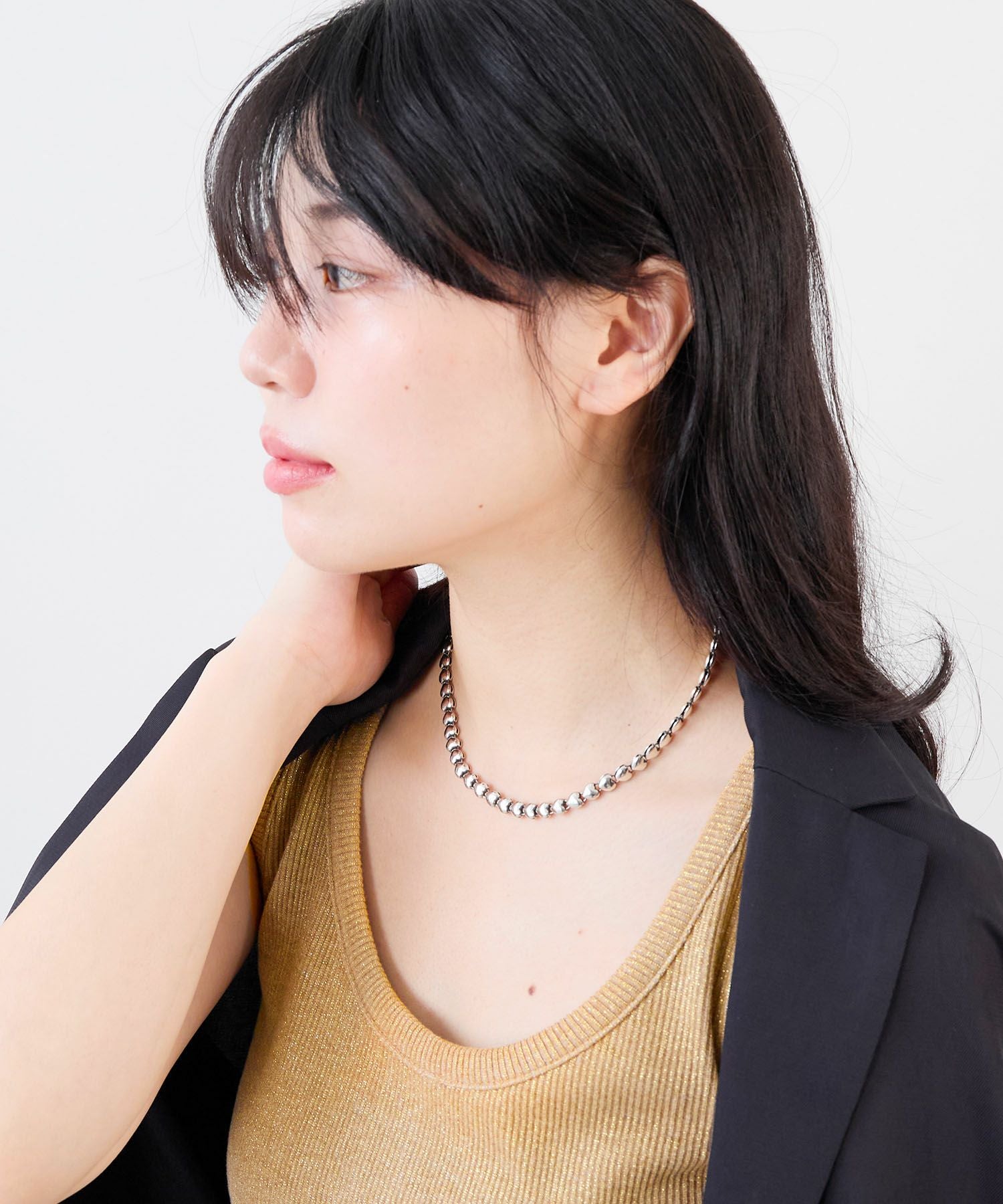 quip queint】ハートチェーンネックレス-bravery necklace/0325110084