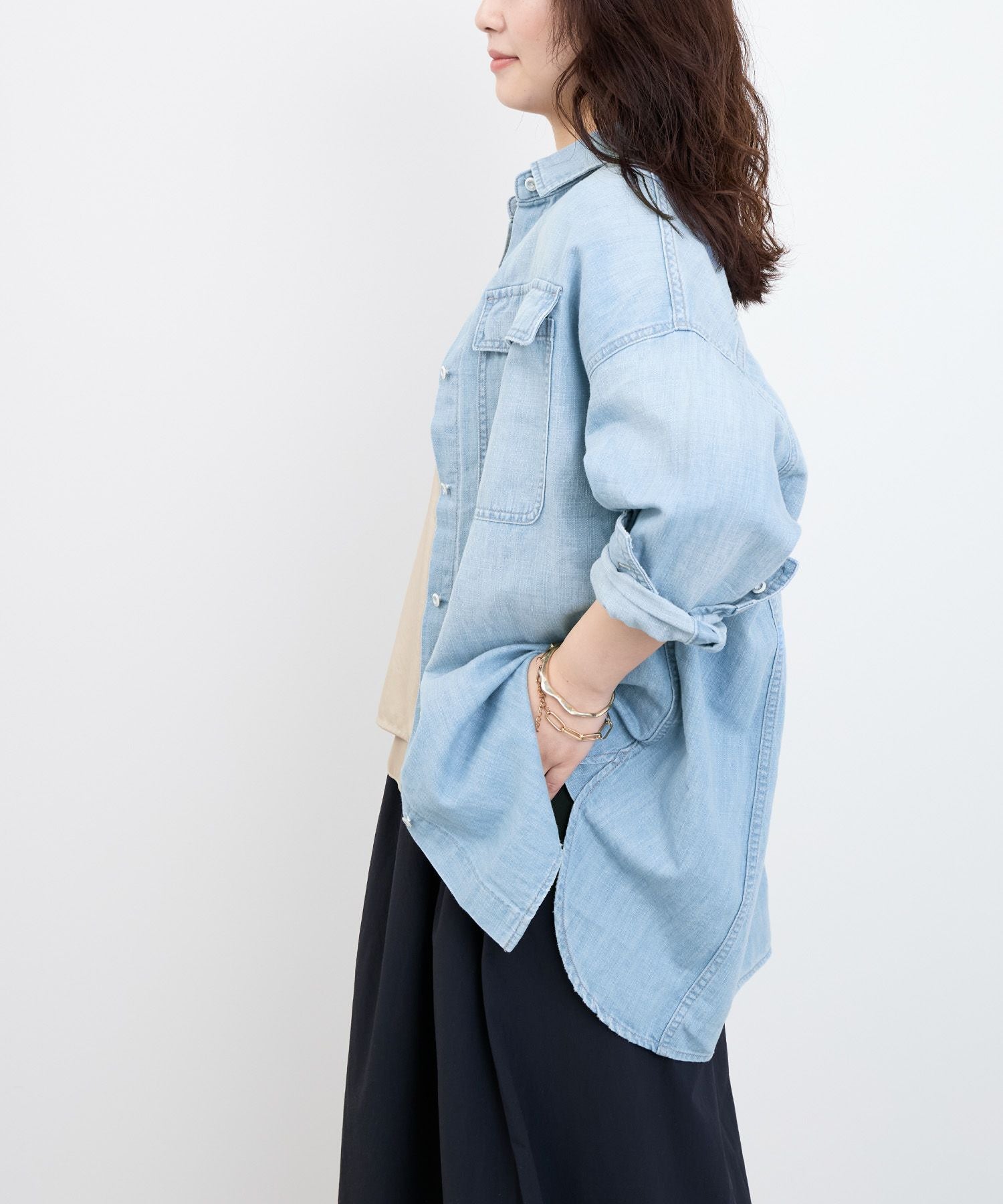 Healthy Denim デニムシャツ TIME SALE 10%off]【Healthy DENIM】デニムシャツ-Brezzy Almond