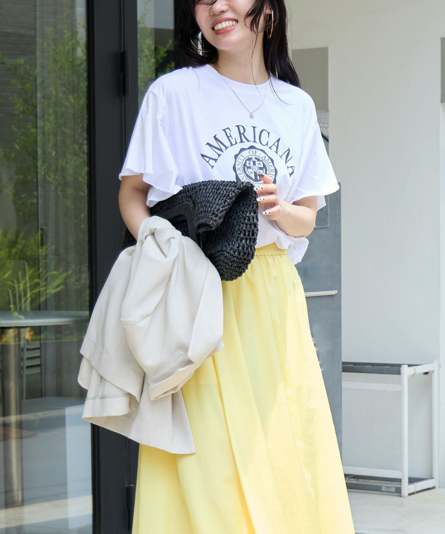 a⭐︎MICA & DEALAmericana frill tee AMERICANA×MICA&DEAL】ロゴフリルT-shirt/012520911101 | MICA&DEAL