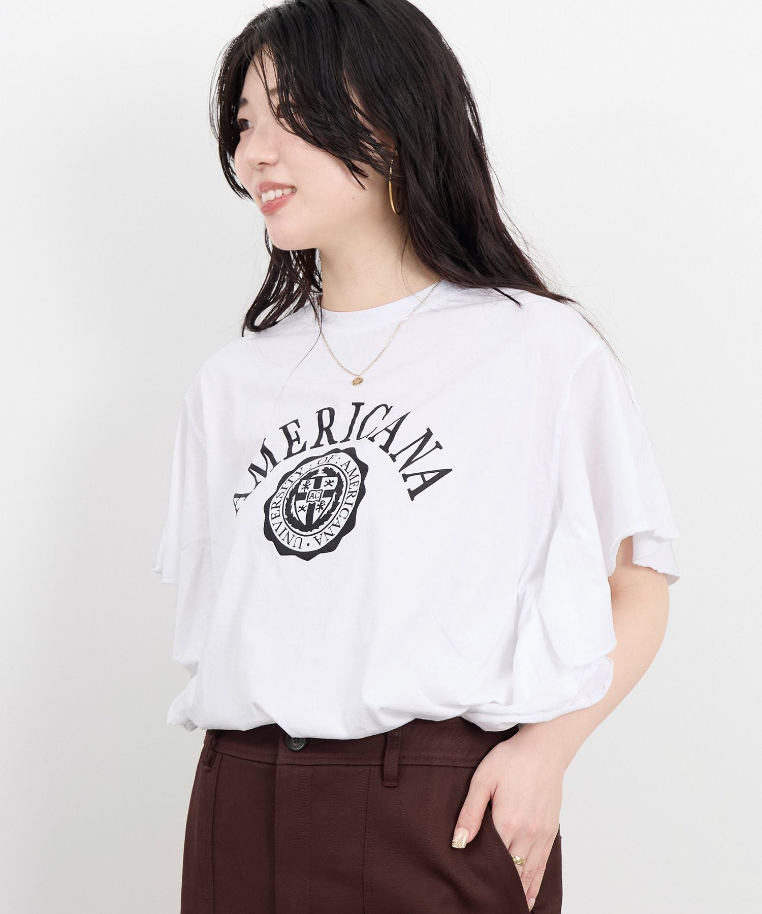AMERICANA✖︎aquagirl 別注 バックロゴTシャツ AMERICANA（アメリカーナ） tシャツ 別注 AMRCN バックプリント T