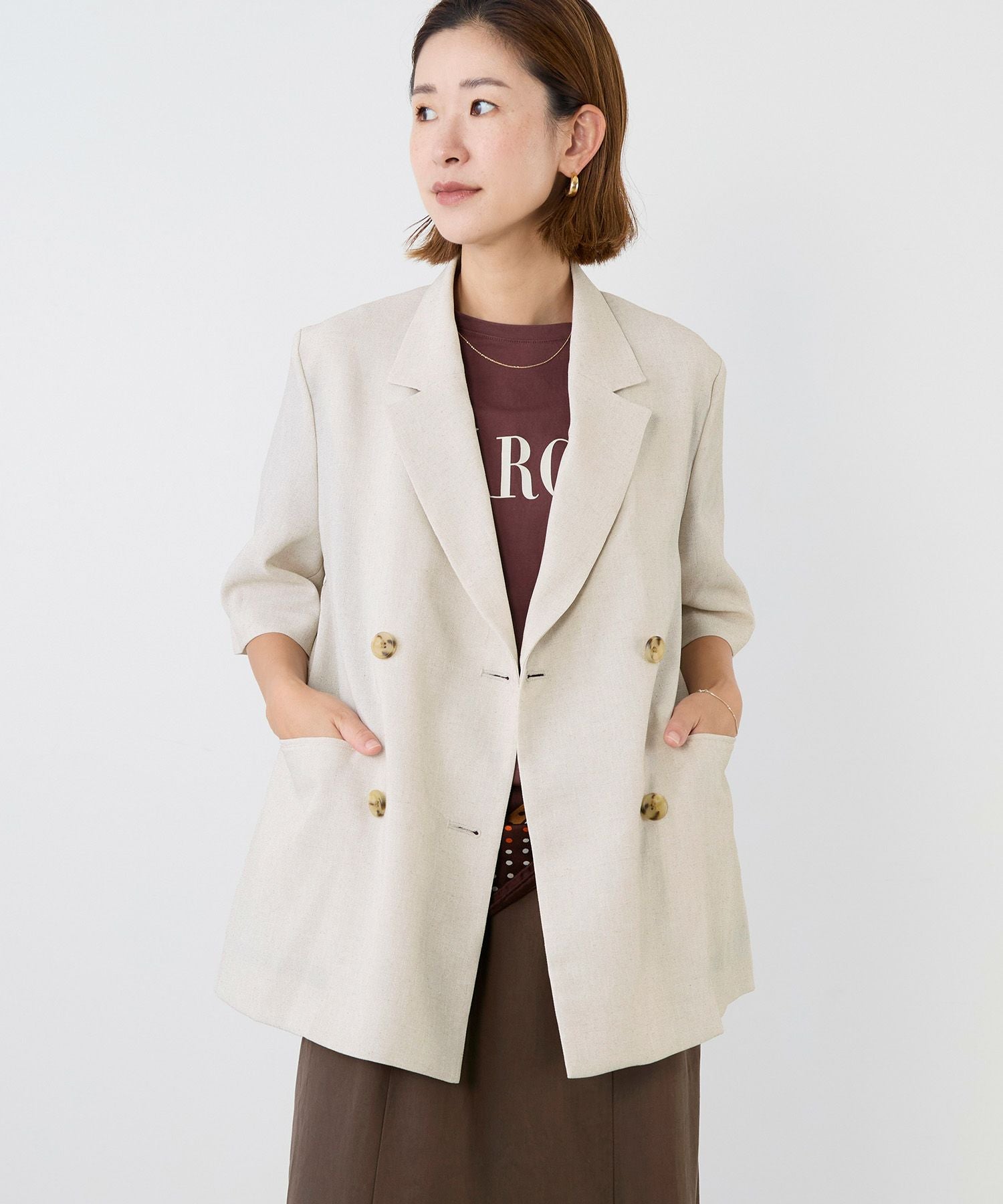 50%off]ハーフスリーブジャケット/0125305279 | MICA&DEAL ONLINE STORE