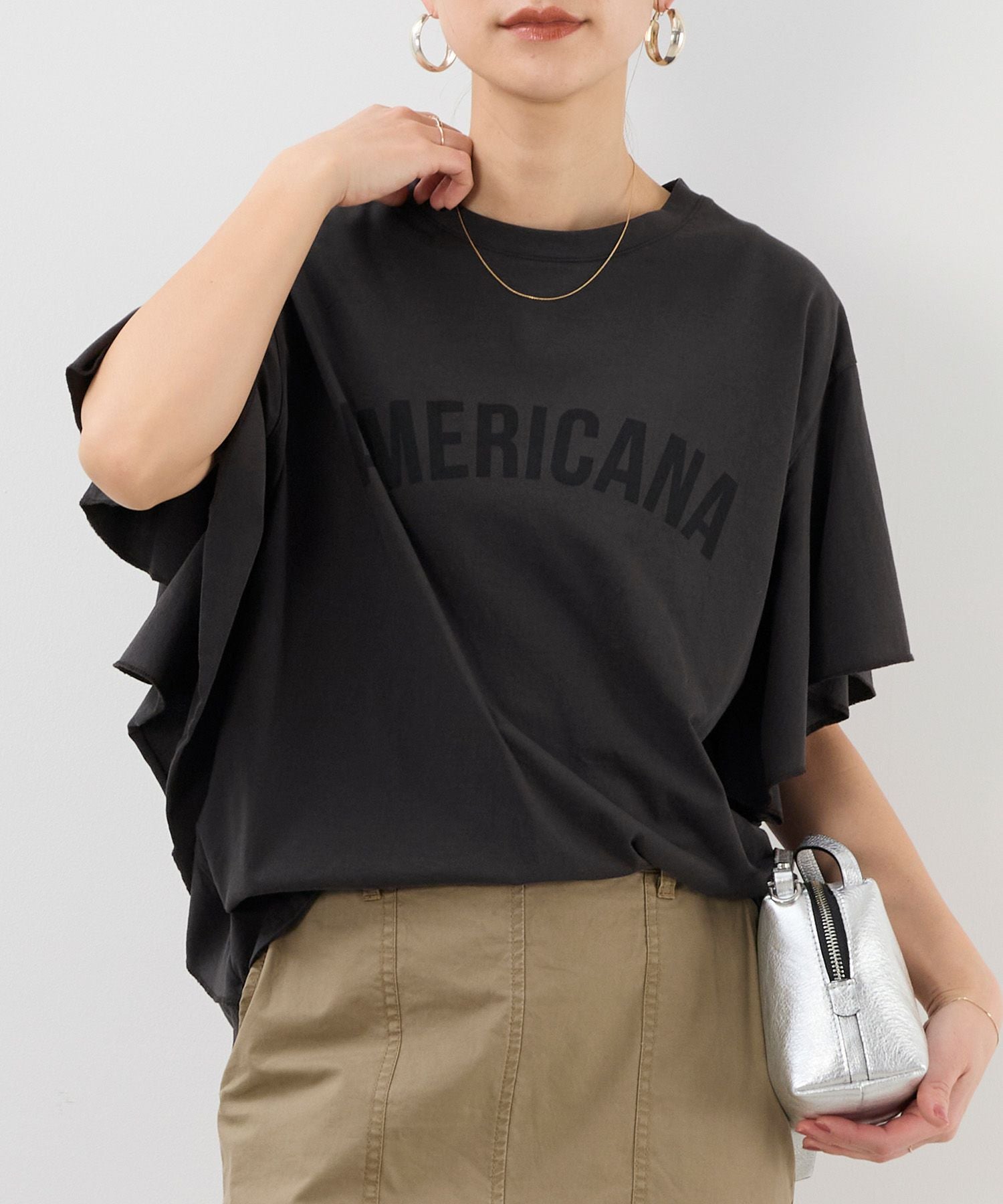 15th ANNIVERSARY 【AMERICANA×MICA&DEAL】フリルスリーブT-shirt
