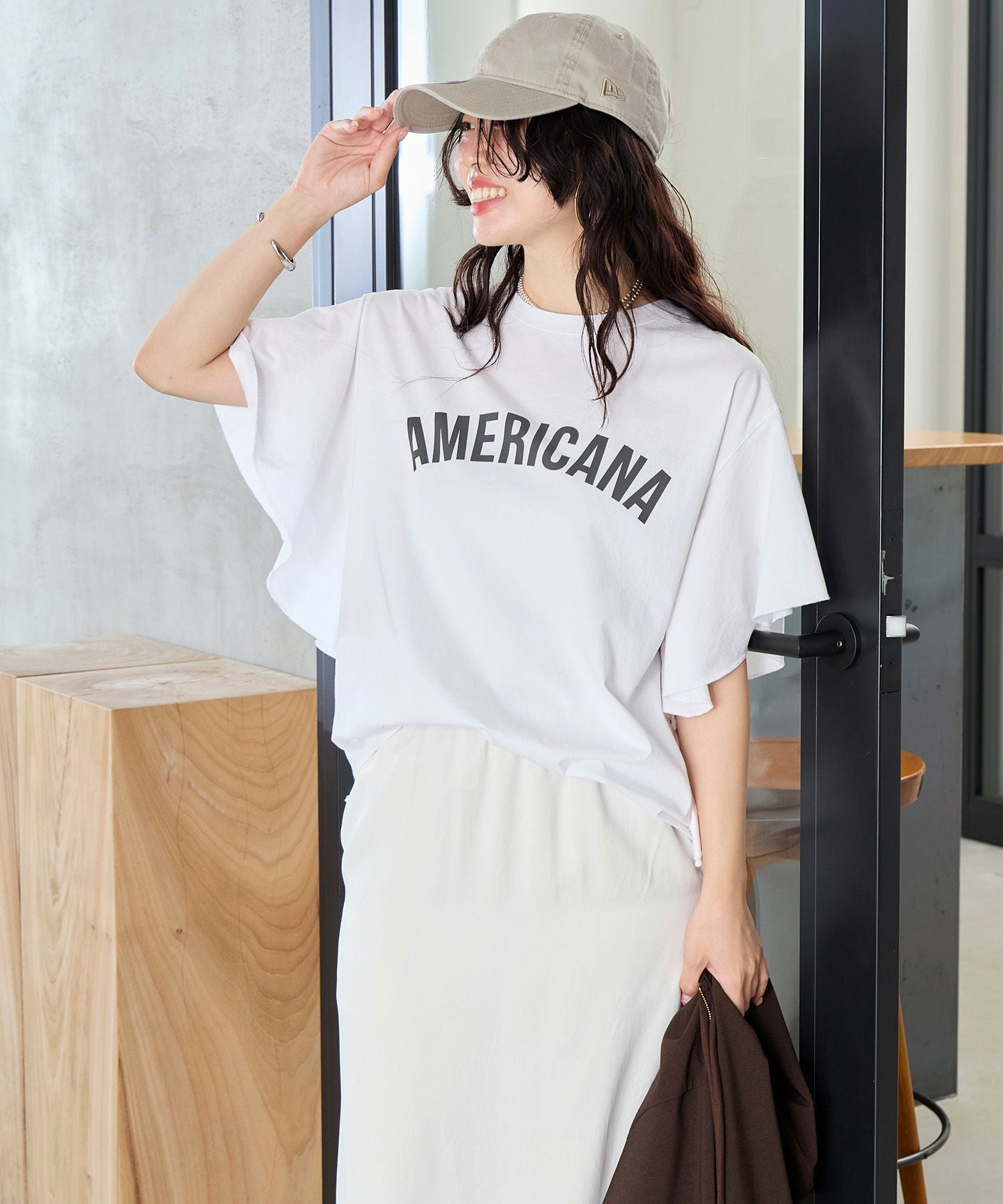 15th ANNIVERSARY 【AMERICANA×MICA&DEAL】フリルスリーブT-shirt