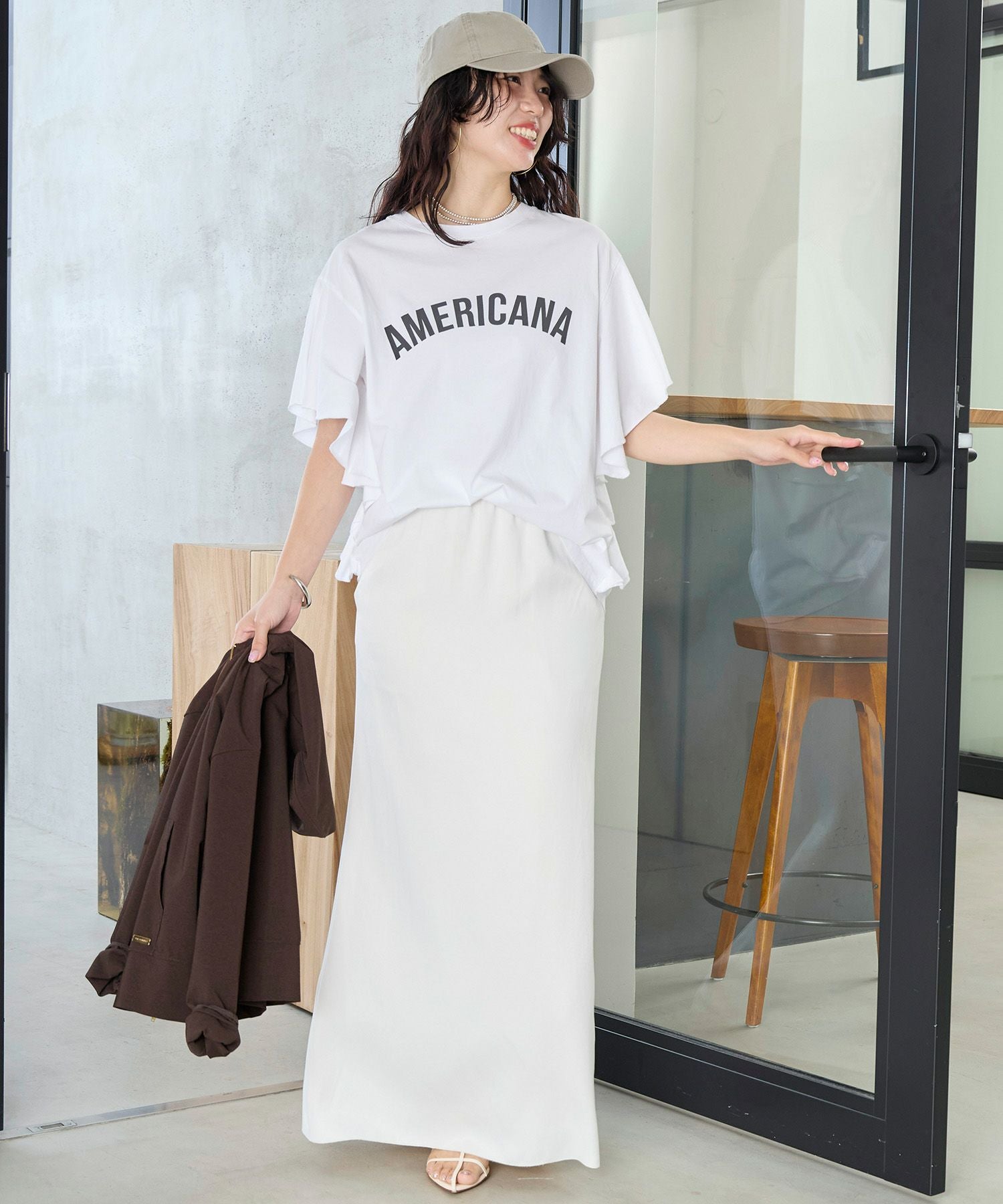 15th ANNIVERSARY 【AMERICANA×MICA&DEAL】フリルスリーブT-shirt