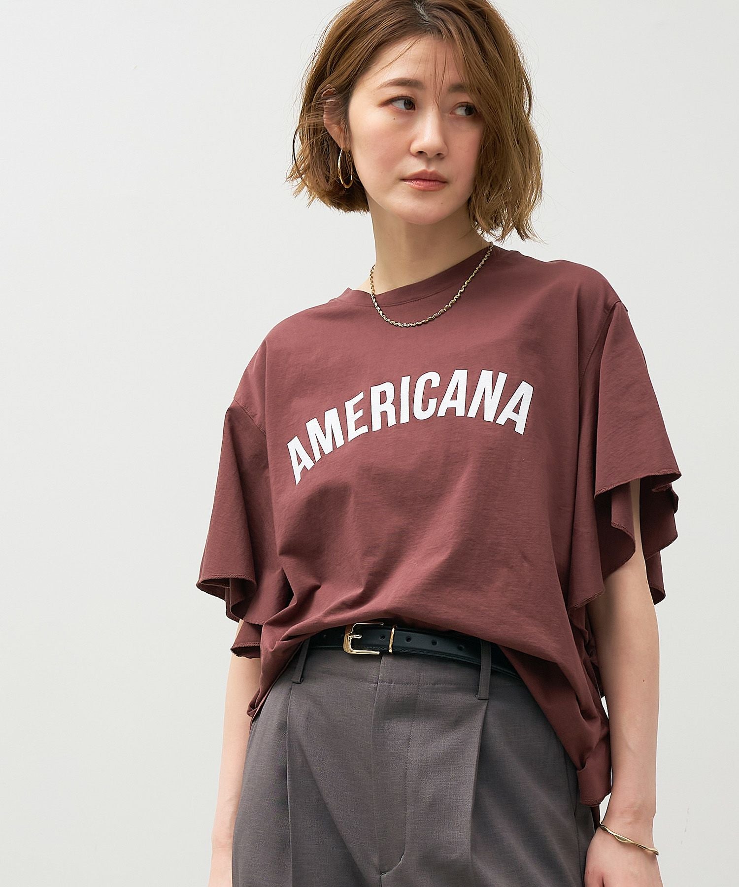 15th ANNIVERSARY 【AMERICANA×MICA&DEAL】フリルスリーブT-shirt