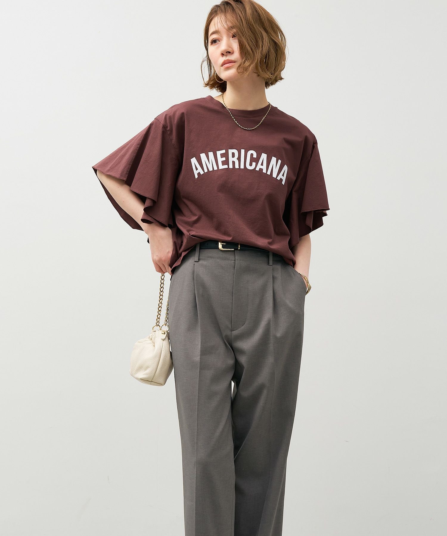 15th ANNIVERSARY 【AMERICANA×MICA&DEAL】フリルスリーブT-shirt