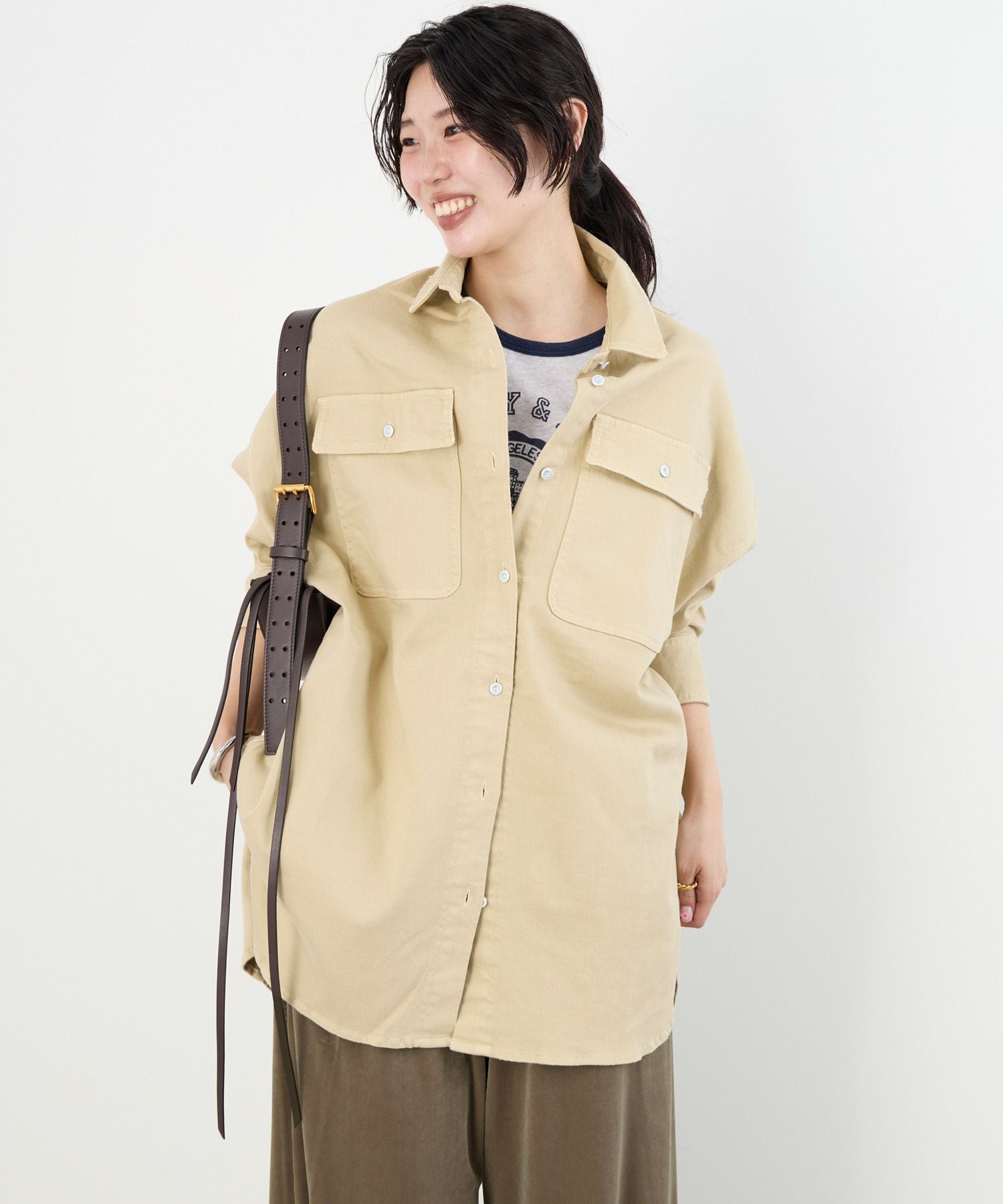 Healthy DENIM】デニムビッグシャツ-Almond/0325301009 | MICA&DEAL