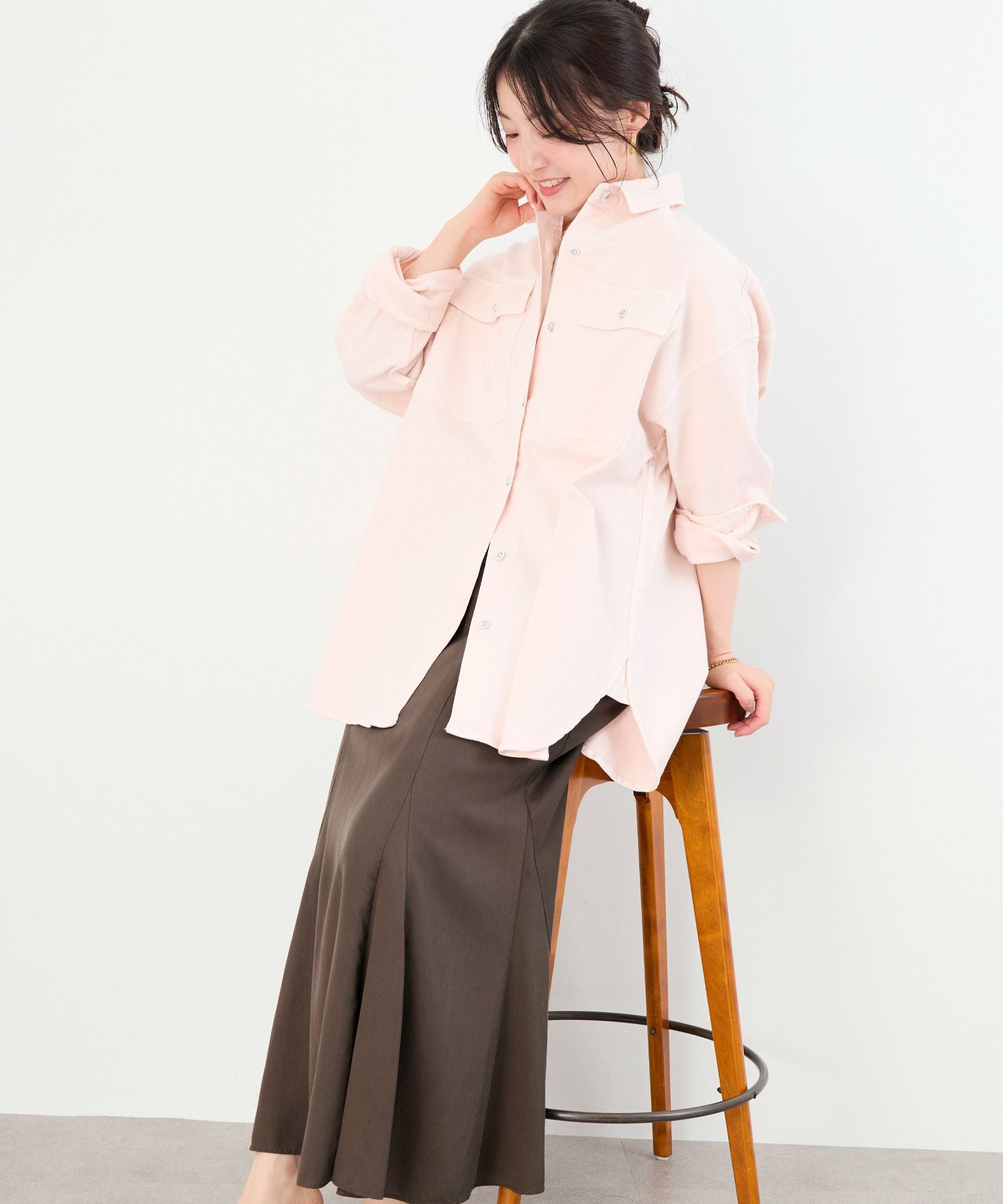 Healthy DENIM】デニムビッグシャツ-Almond/0325301009 | MICA&DEAL