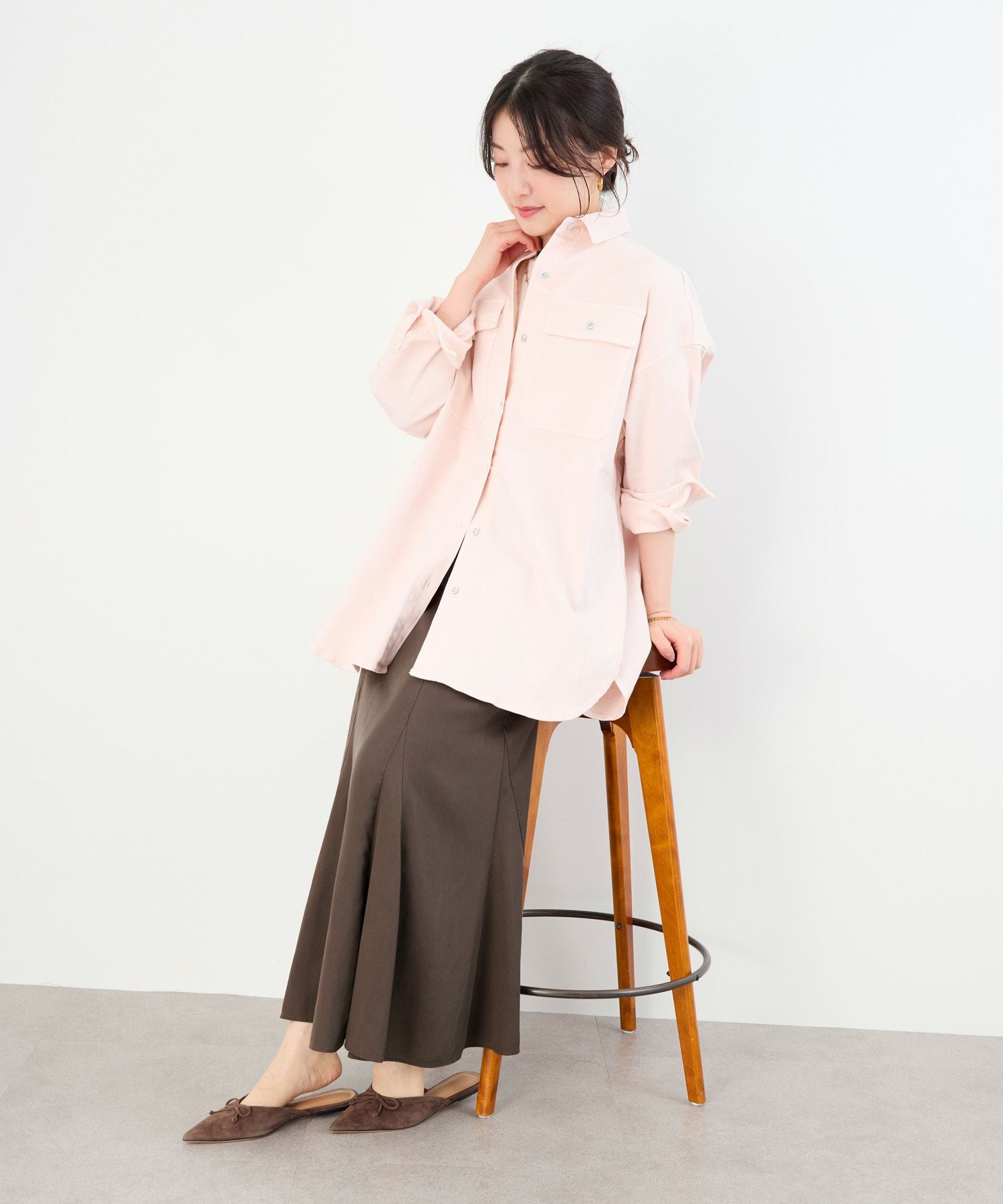 Healthy DENIM】デニムビッグシャツ-Almond/0325301009 | MICA&DEAL