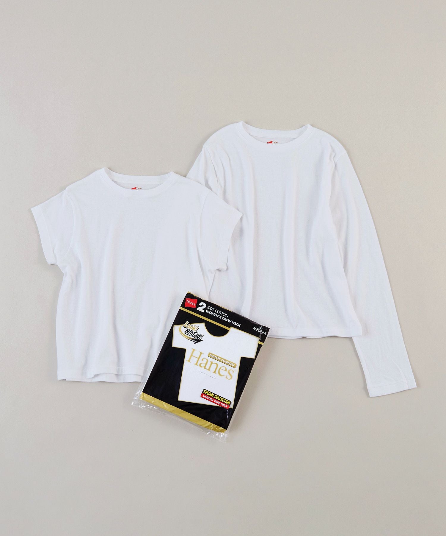 Hanes×THE DODO JEAN】2P クルーネックショートスリーブ・ロング
