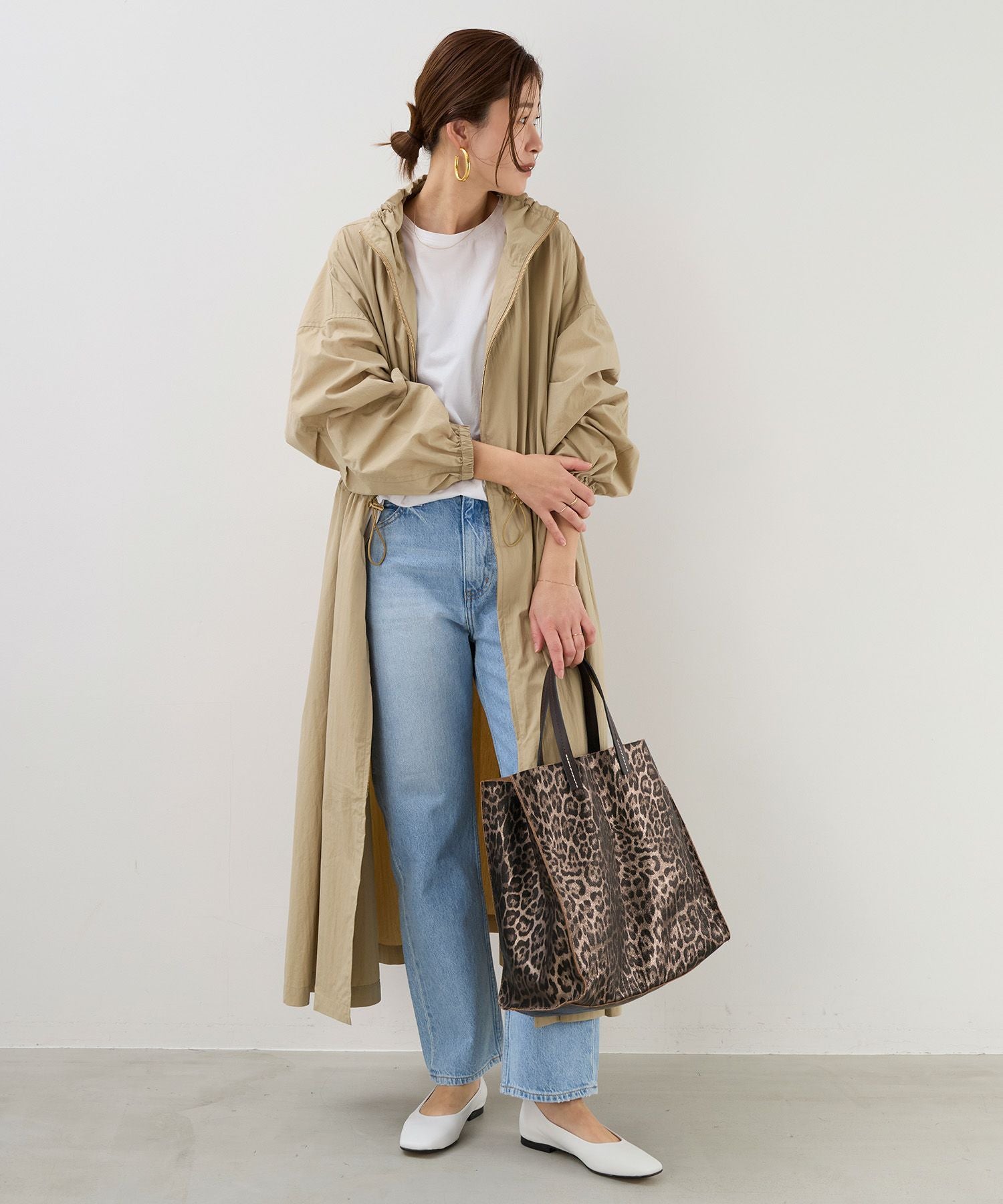 あっしゃん　MICA&DEAL ウエストドロースタンドカラーコート　撥水 MICA＆DEAL｜撥水-ウエストドロースタンドカラーコート | Rakuten