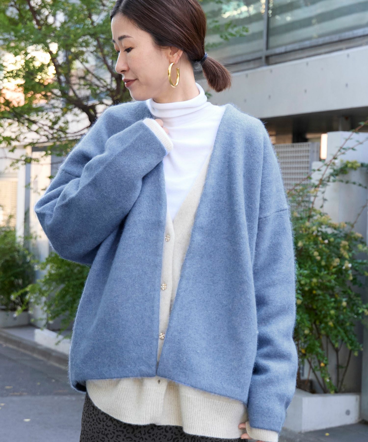 MA JOURNEE ライトブルーカーディガン Women's Light blue Cable-Knit Cardigan | H&M US