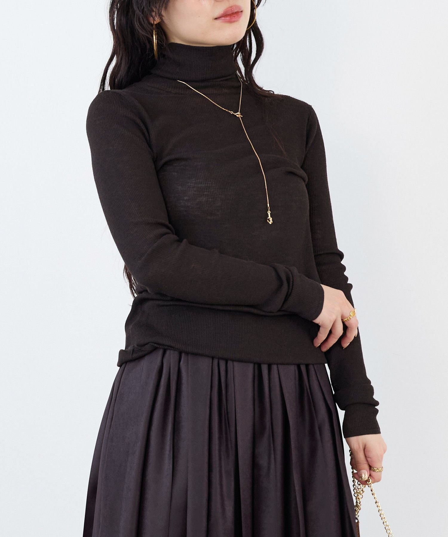50%off]シアーリブタートルネックプルオーバー/0125408305 | MICA&DEAL