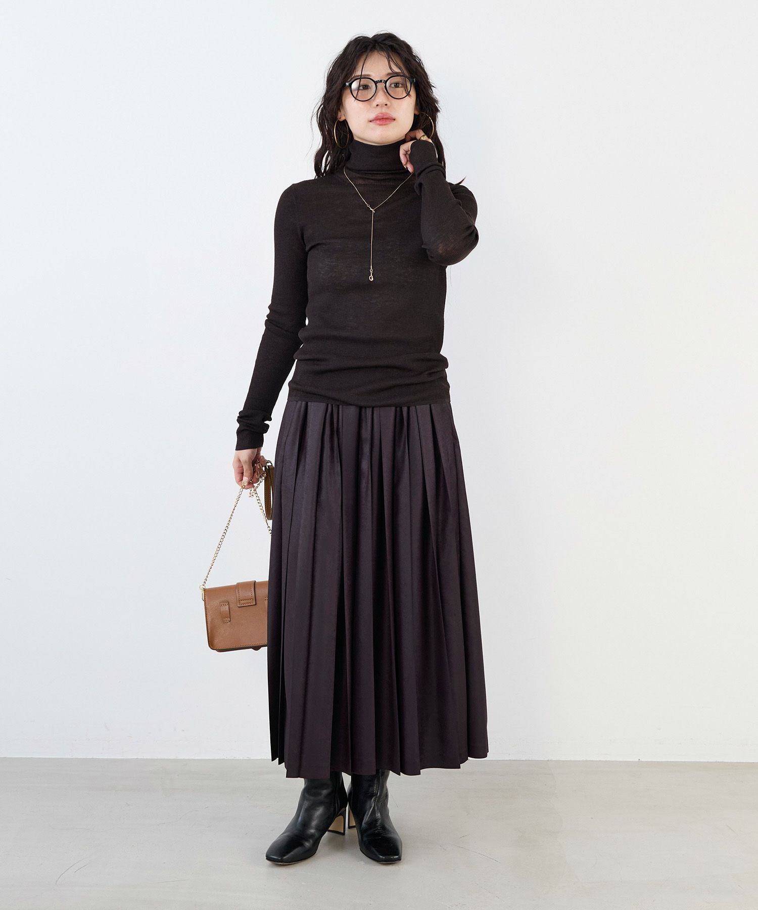 MICA&amp;DEAL シアーリブタートルネックニットプルオーバー　グレー 50%off]シアーリブタートルネックプルオーバー/0125408305 | MICA&DEAL