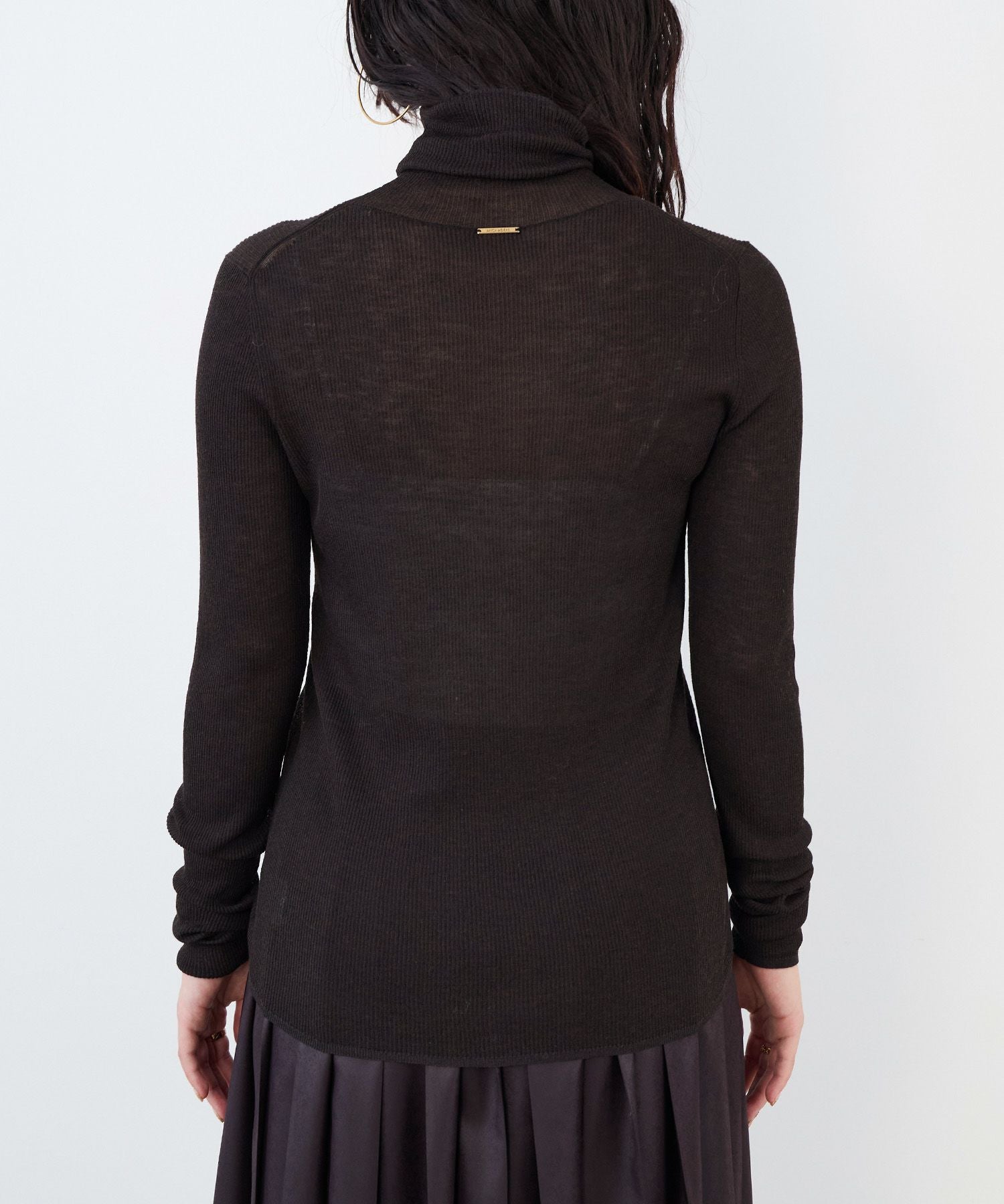 MICA&amp;DEAL シアーリブタートルネックニットプルオーバー　グレー 50%off]シアーリブタートルネックプルオーバー/0125408305 | MICA&DEAL