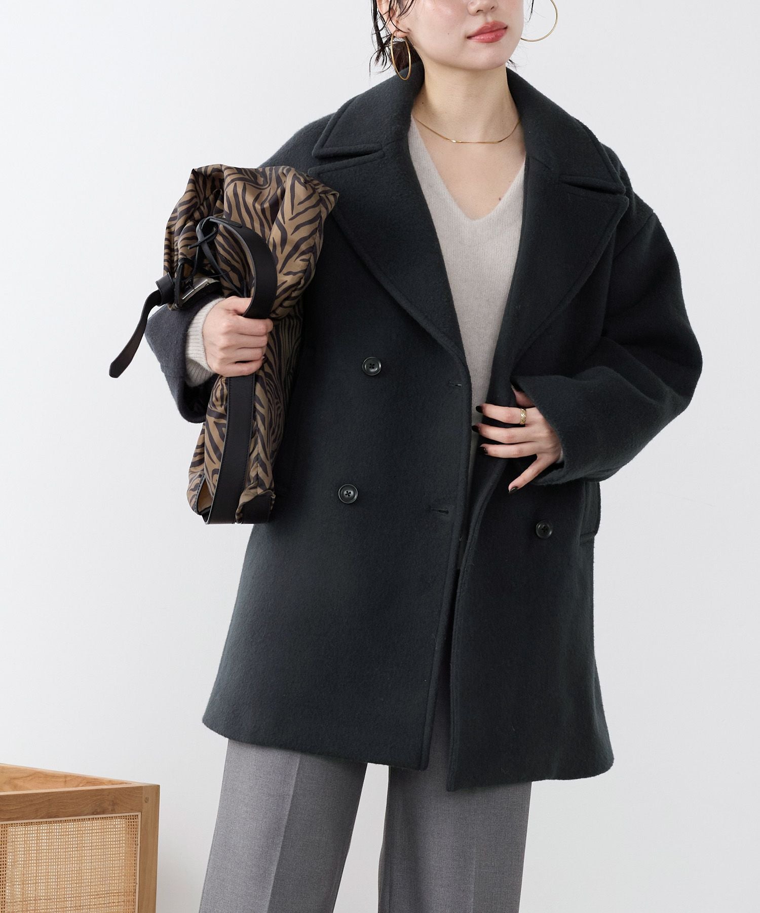 30%off]ウールピーコート/0125407312 | MICA&DEAL ONLINE STORE
