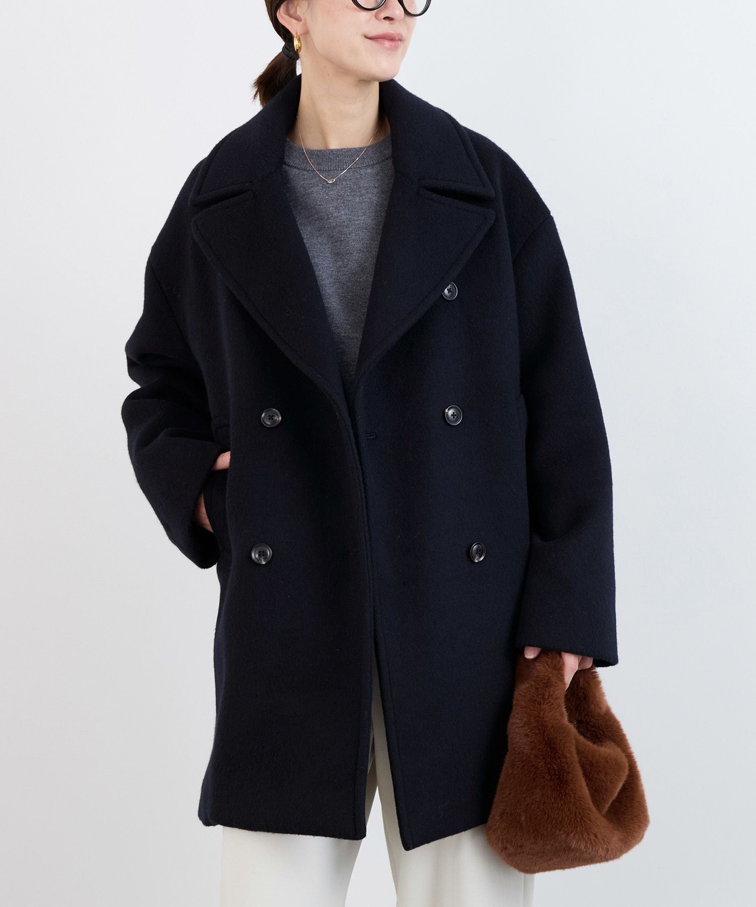 CLOCHE ウールピーコート 02 30%off]ウールピーコート/0125407312 | MICA&DEAL ONLINE STORE