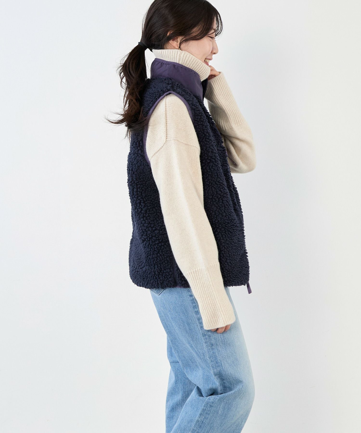 Houttuynia cordata ホーチュニア　コターダ　ベスト　ネイビー patagonia】ウィメンズ クラシック レトロX ボアベスト-W's Classic