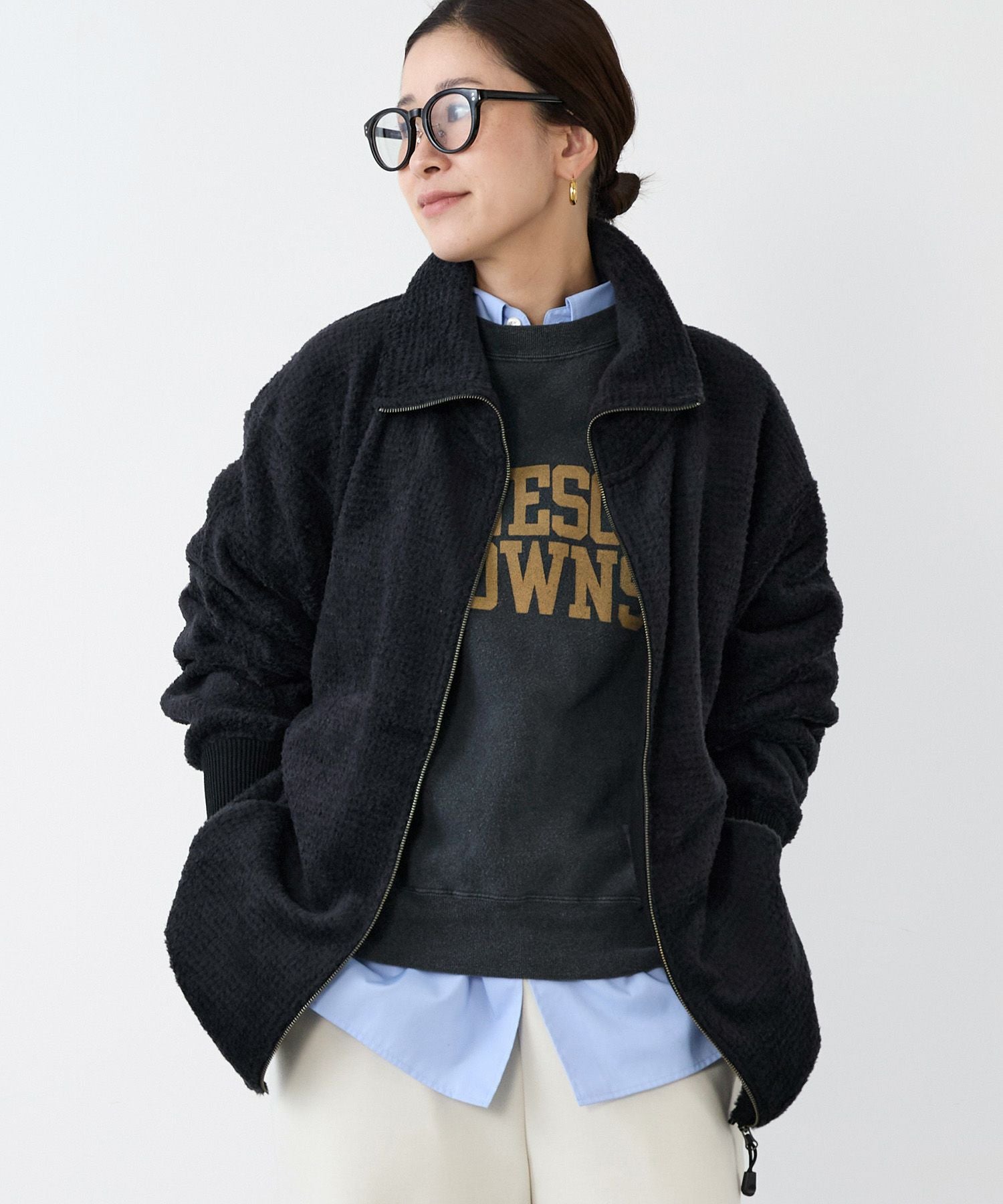 THE NORTH FACE PURPLE LABEL】ウールフリースジップアップセーター