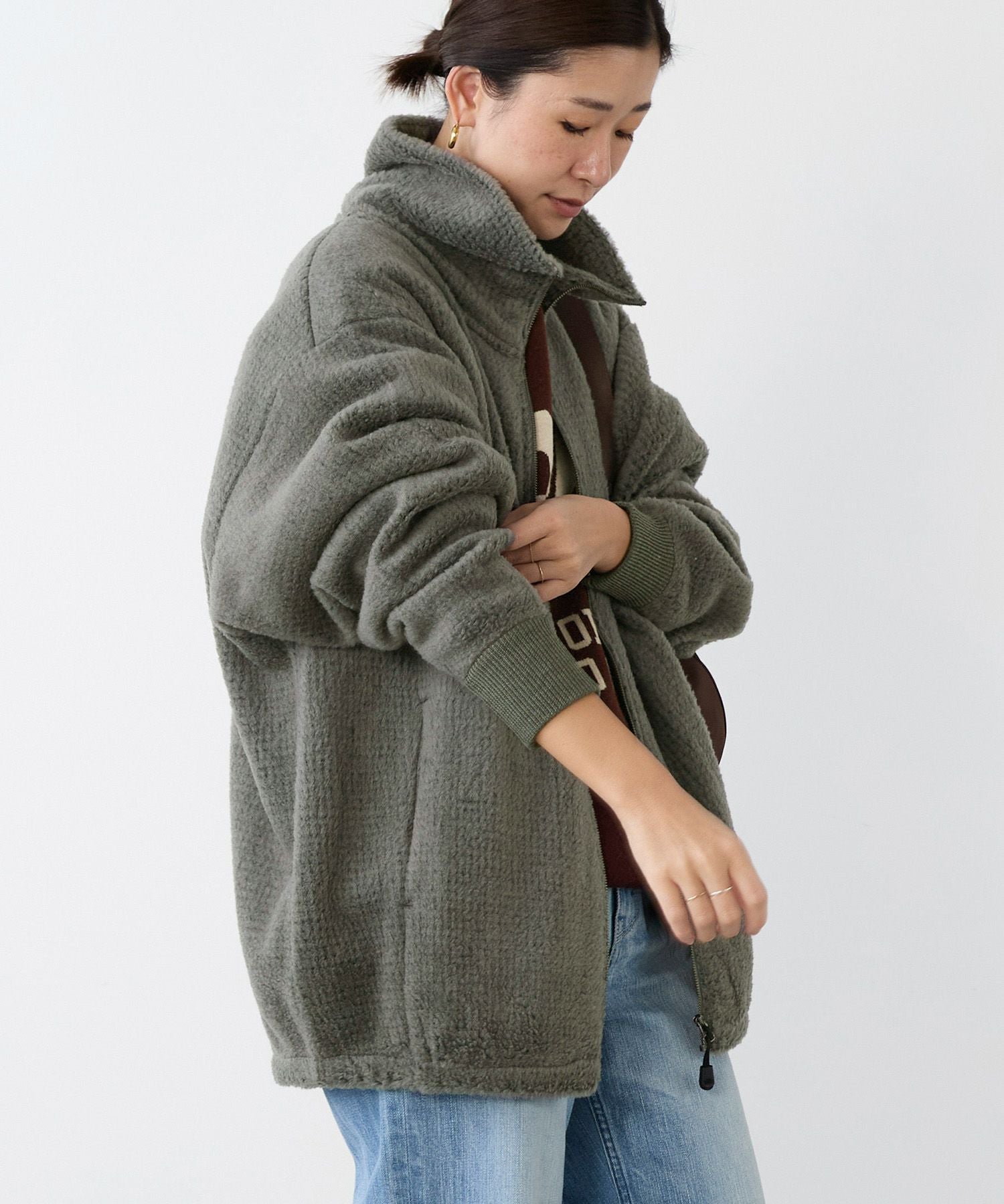 THE NORTH FACE PURPLE LABEL】ウールフリースジップアップセーター