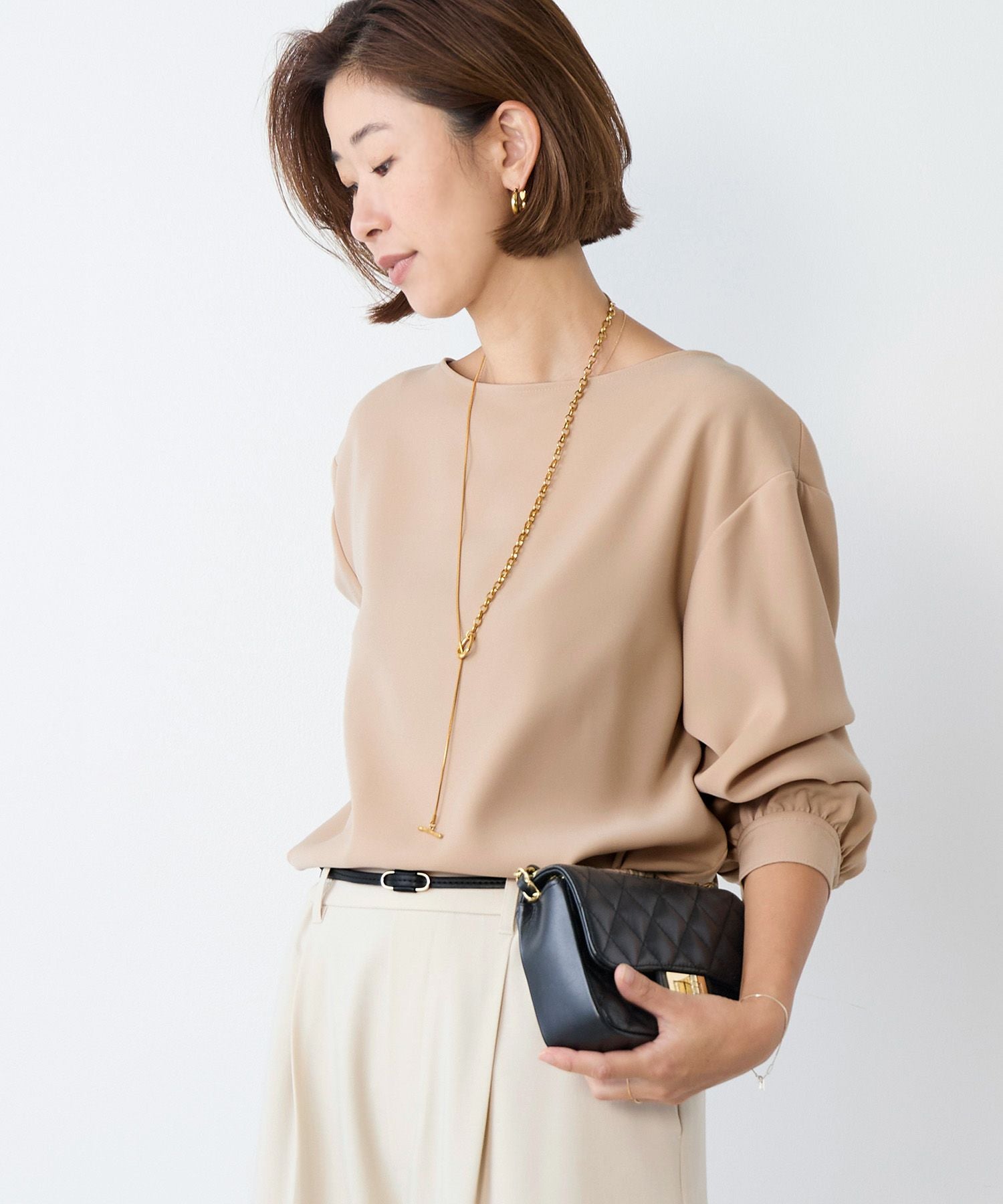 30%off]シルキーボートネックブラウス | MICA&DEAL ONLINE STORE