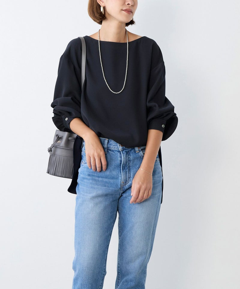 シルキーボートネックブラウス | MICA&DEAL ONLINE STORE