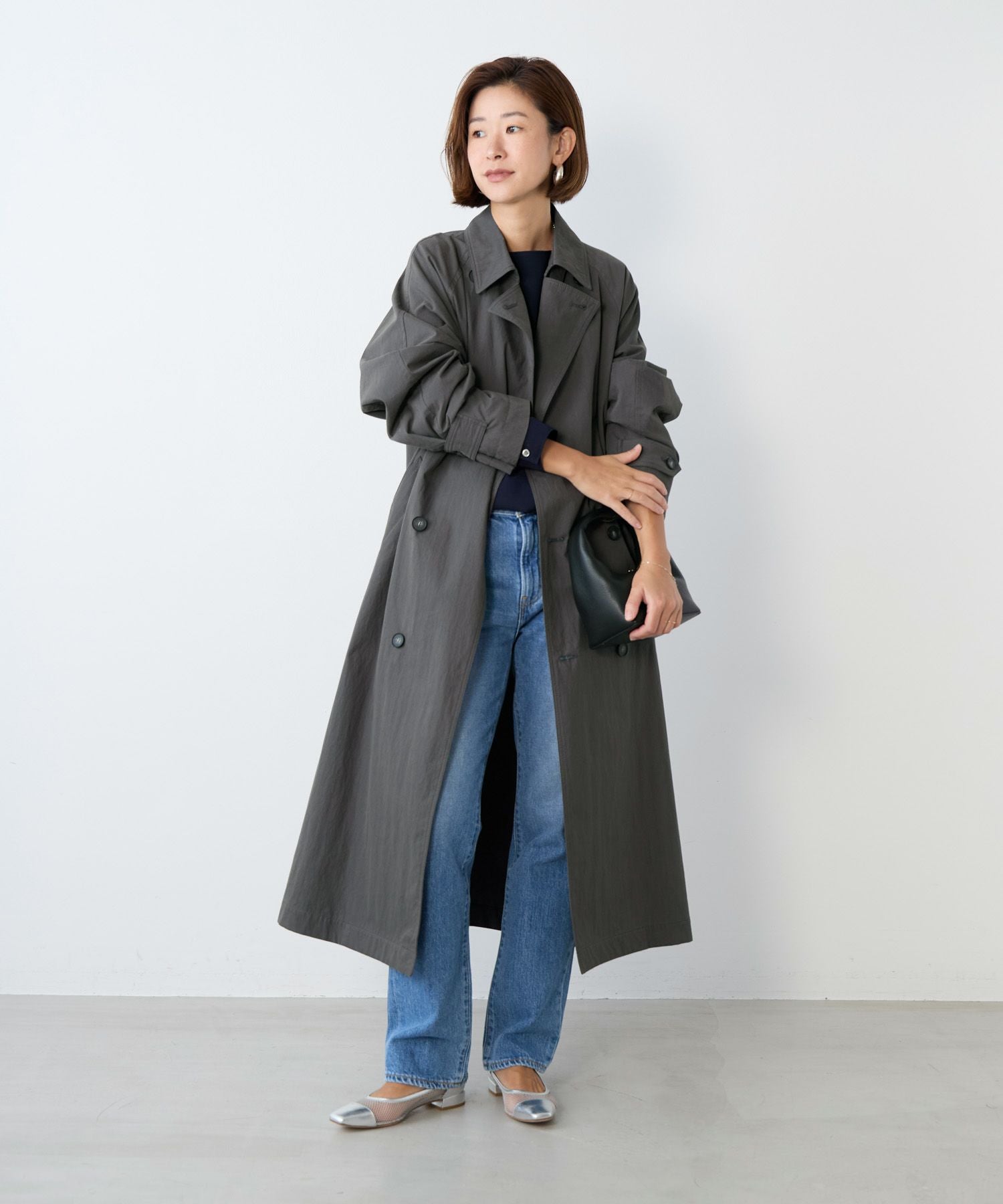Mille Ray グレー トレンチコート sample品 トレンチコート | MICA&DEAL ONLINE STORE