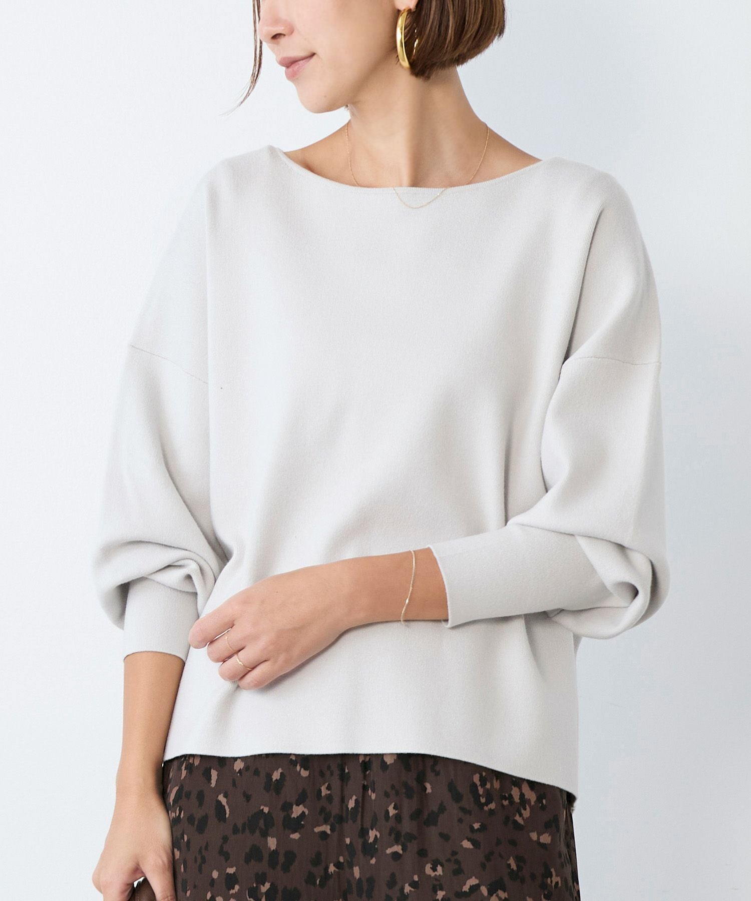 スムースボートネックニットプルオーバー | MICA&DEAL ONLINE STORE