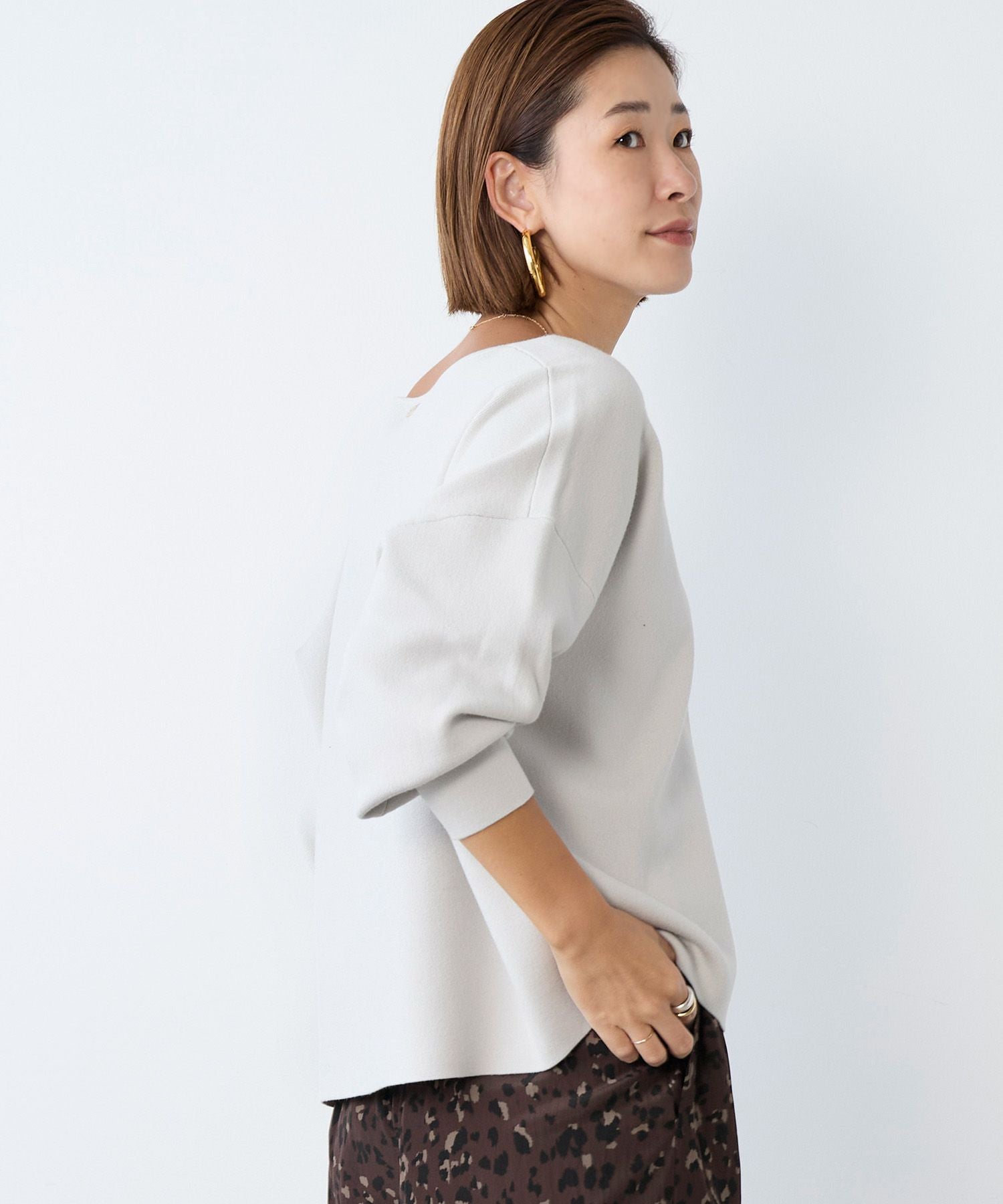 スムースボートネックニットプルオーバー | MICA&DEAL ONLINE STORE