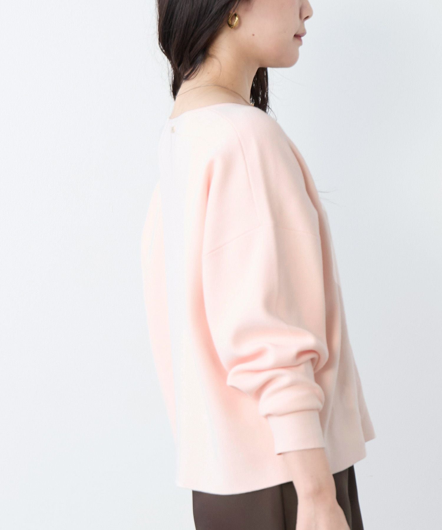 TIME SALE 40%off]スムースボートネックニットプルオーバー