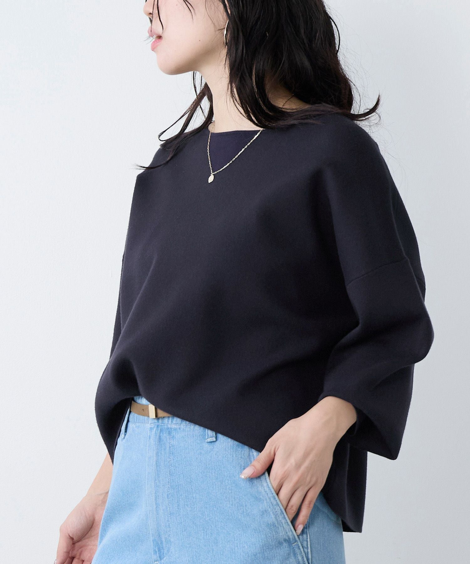 スムースボートネックニットプルオーバー | MICA&DEAL ONLINE STORE