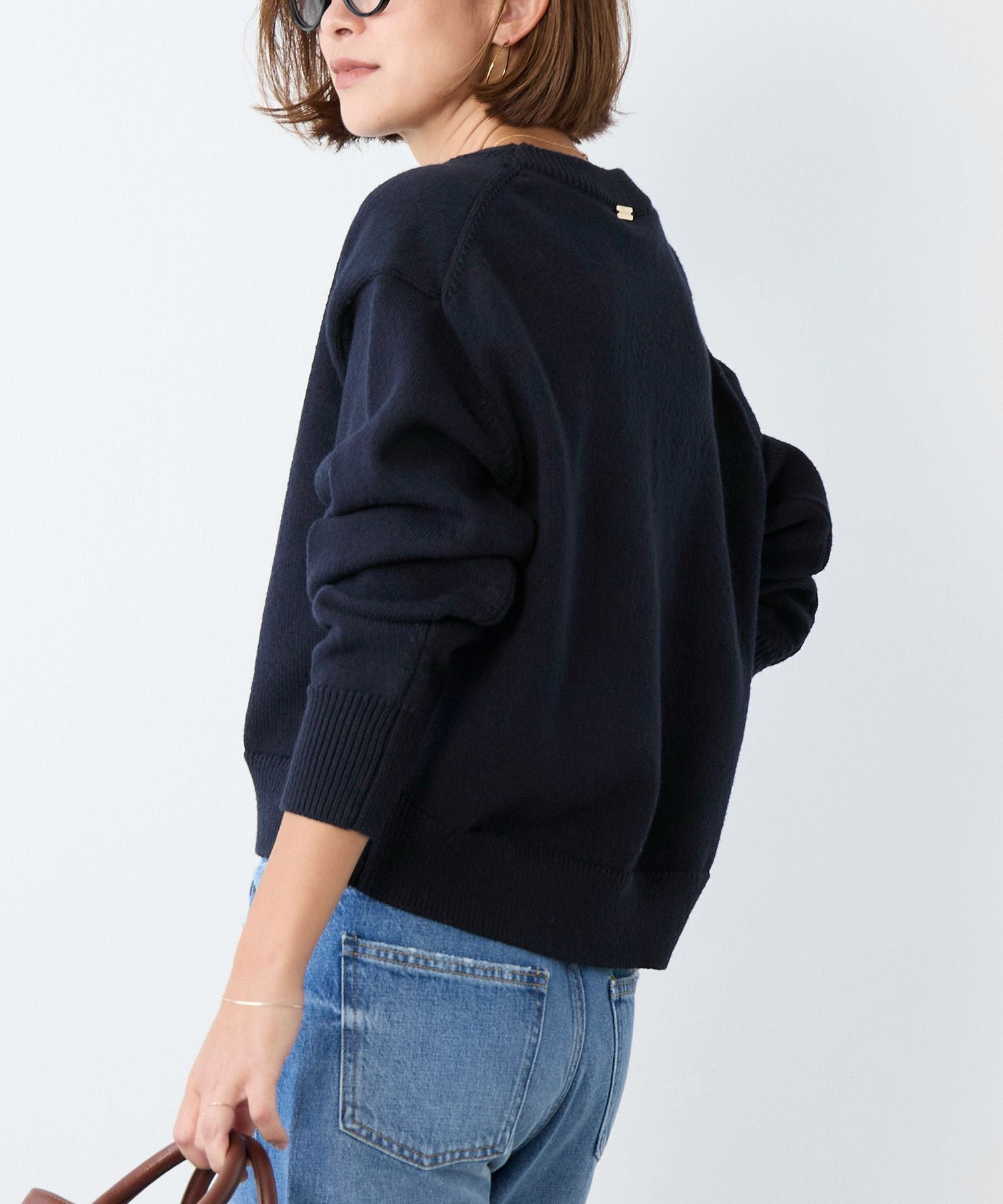 超美品　BRIEFING ネイビー セーター Mサイズ ミックスヤーンニットプルオーバー | MICA&DEAL ONLINE STORE