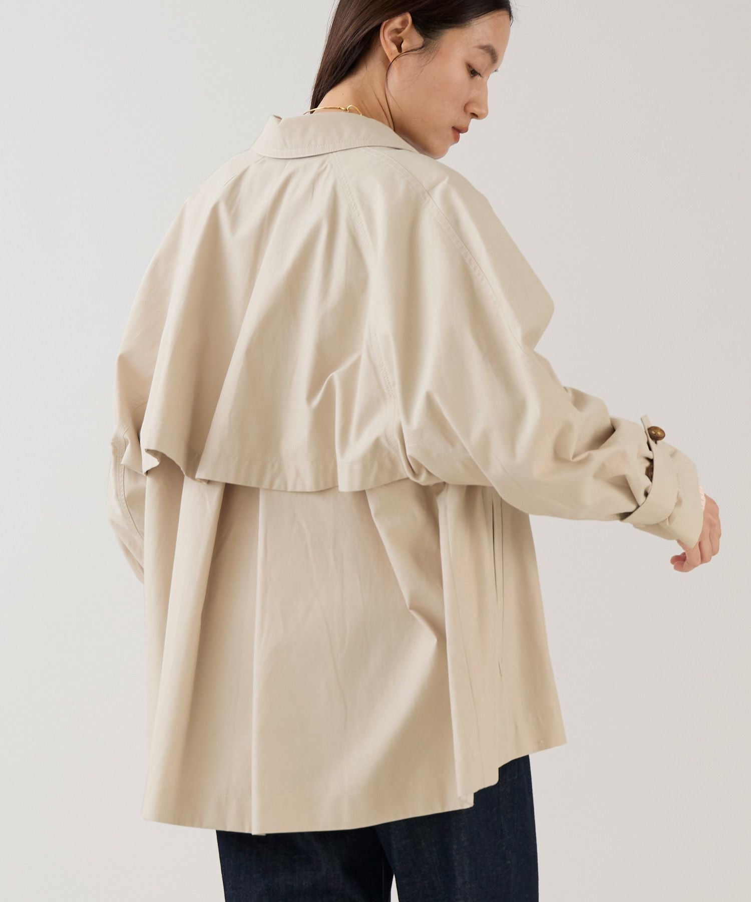 marmors】raglan short trench coat | MICA&DEAL ONLINE STORE