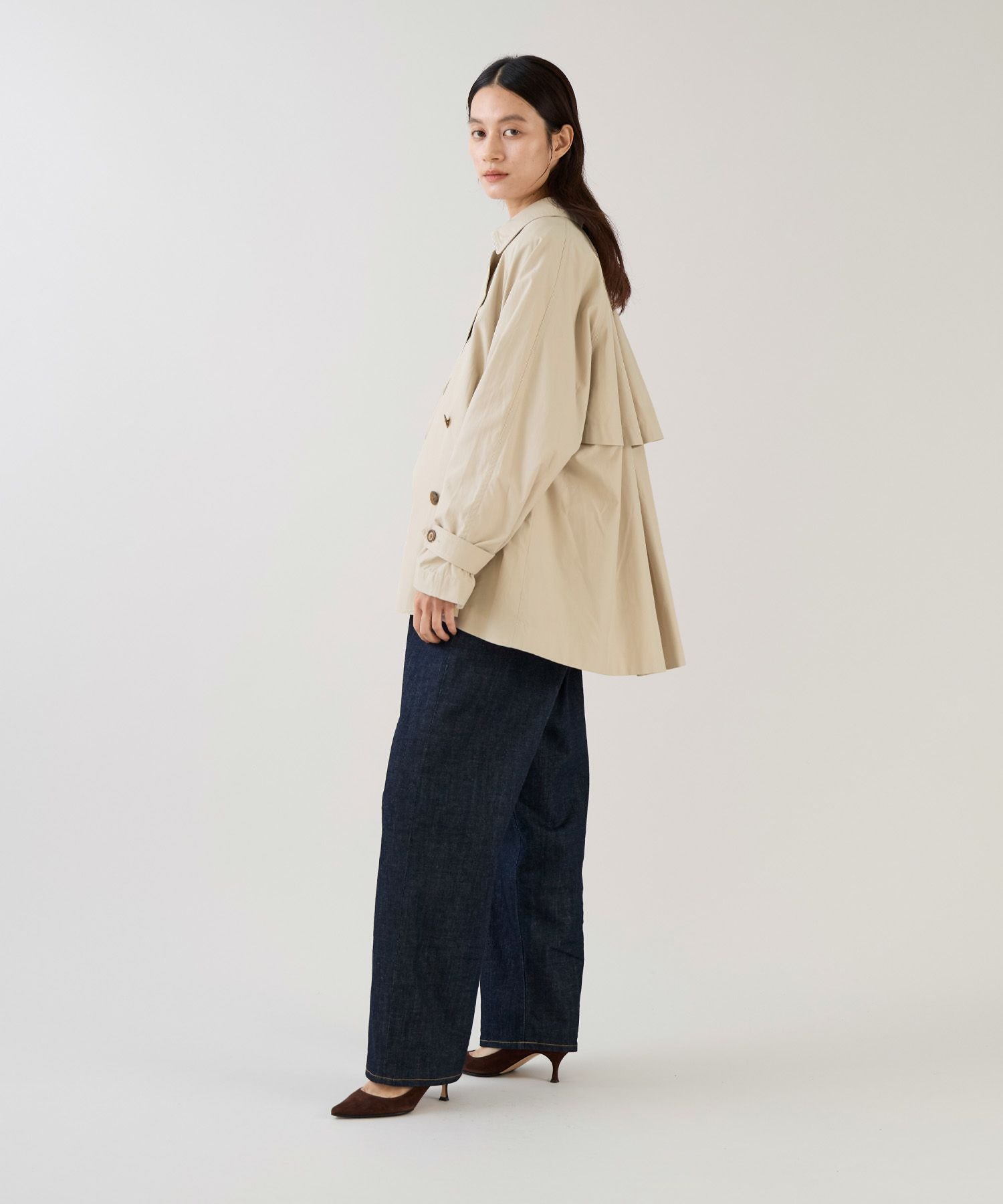 marmors】raglan short trench coat | MICA&DEAL ONLINE STORE