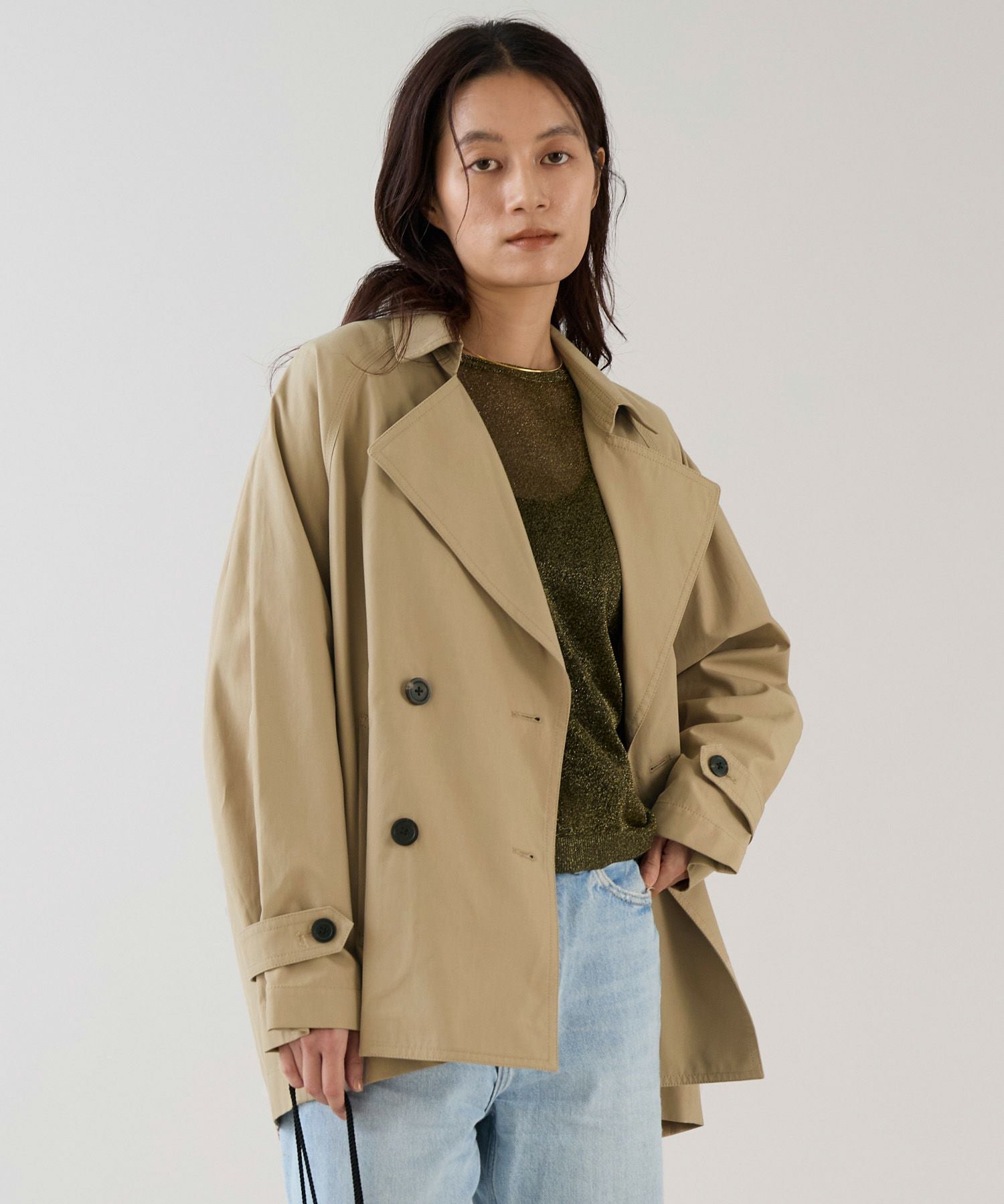 marmors】raglan short trench coat | MICA&DEAL ONLINE STORE
